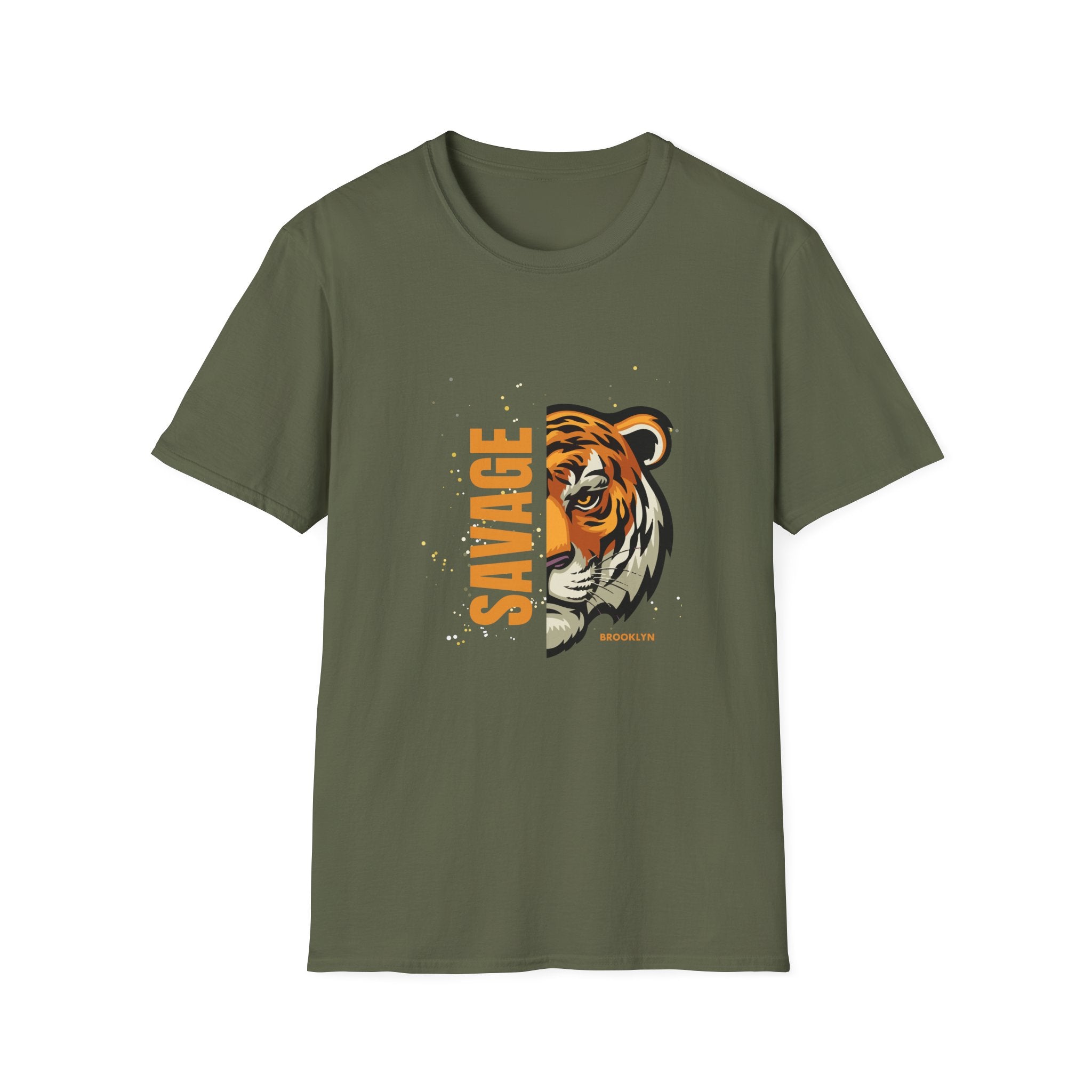 T-shirt graphique tigre sauvage — T-shirt vintage audacieux à tête de tigre