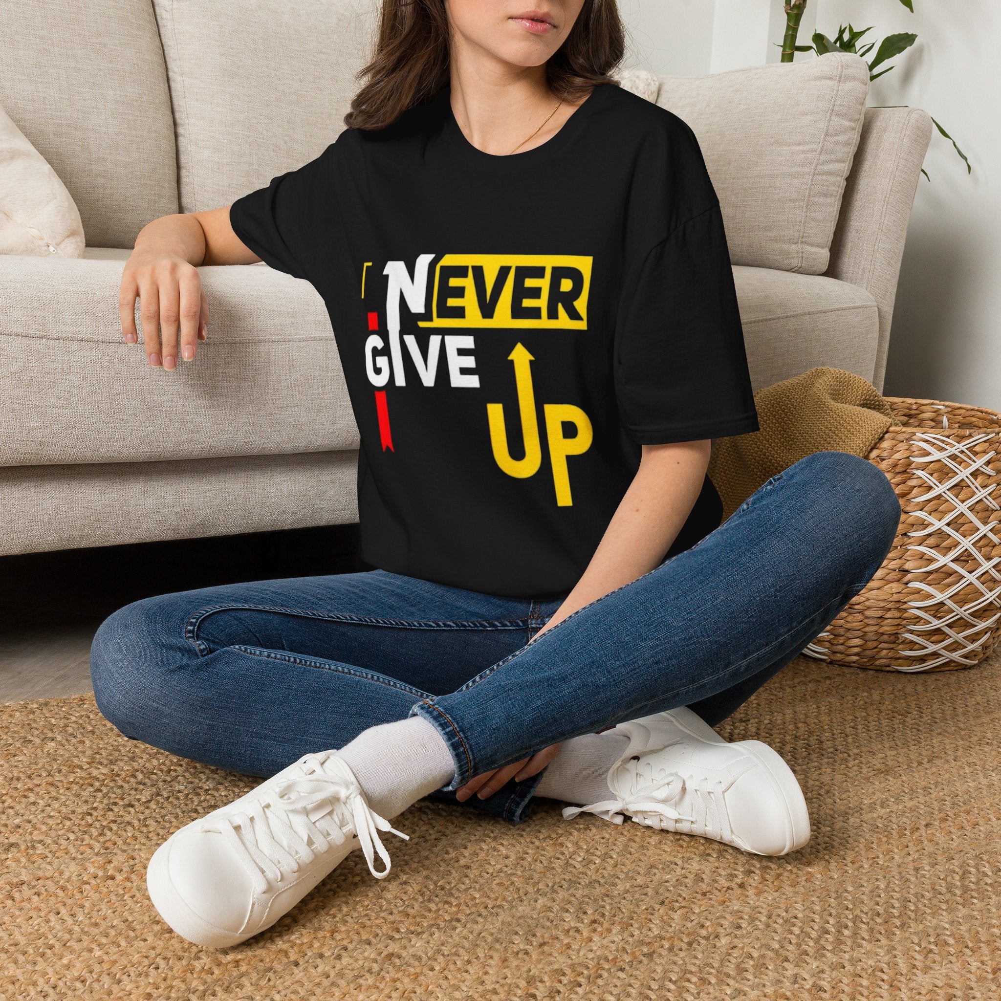 Never Give Up T-Shirt — Motivational Graphic Tee