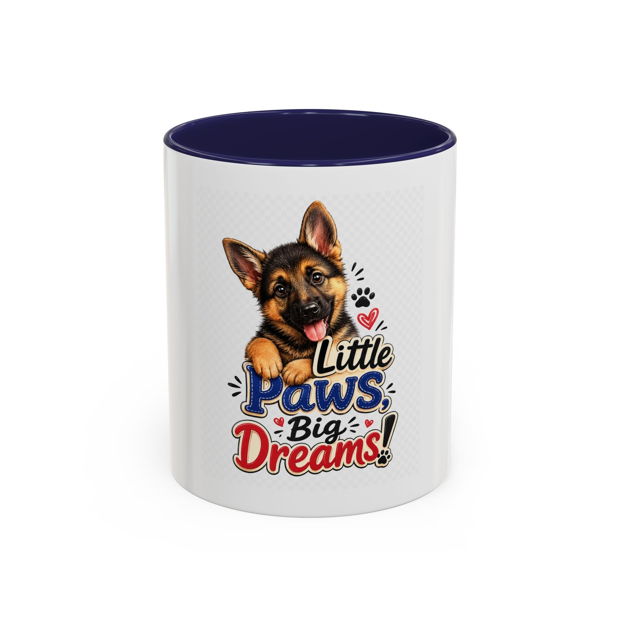 Coffee Mug - "Little Paws, Big Dreams" German Shepherd Puppy Accent Mug (11/15 oz)
