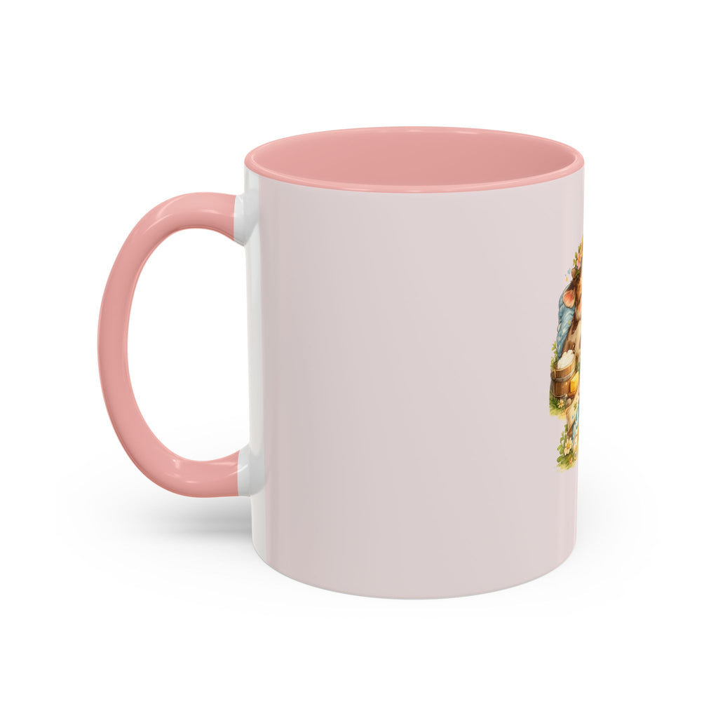 Farm Fresh Milk Coffee Mug — Cute Vintage Kittens Illustration (Accent 11/15oz)