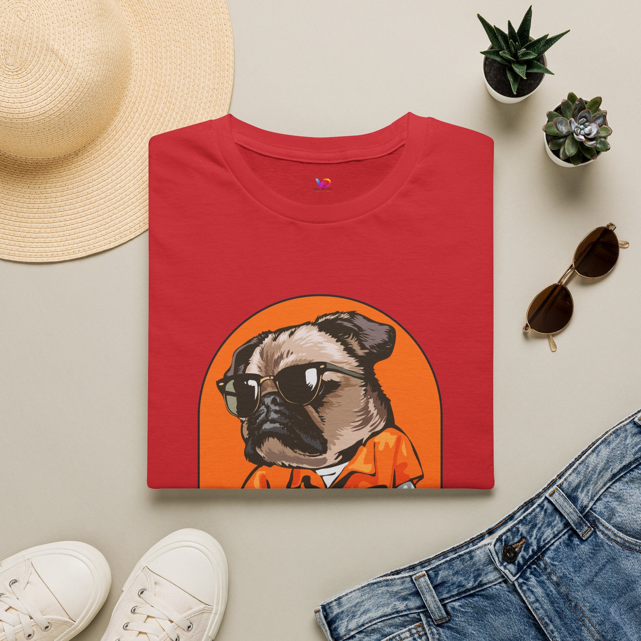 Cool Dog Tee — Retro Pug Graphic T‑Shirt