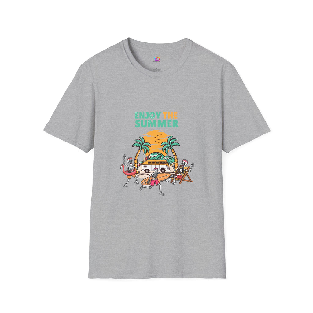 Summer Beach T-Shirt — "Enjoy The Summer" Palm Tree Surf Graphic