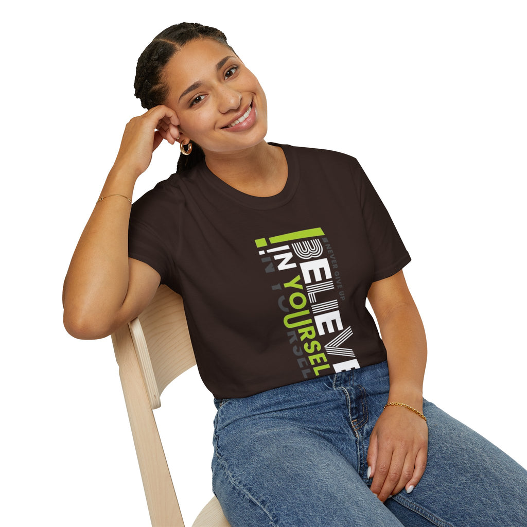 T-Shirt — "Be Yourself" Vertical Motivational Graphic Tee