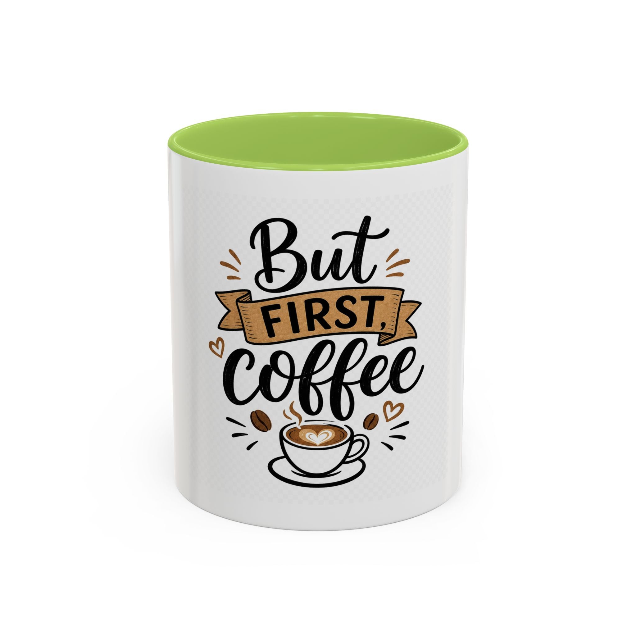 But First Coffee Accent Mug — 11/15oz Ceramic Coffee Cup