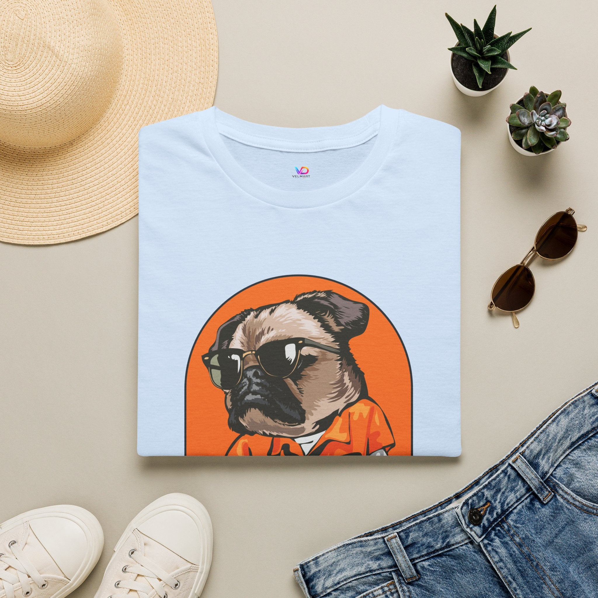 Cool Dog Tee — Retro Pug Graphic T‑Shirt