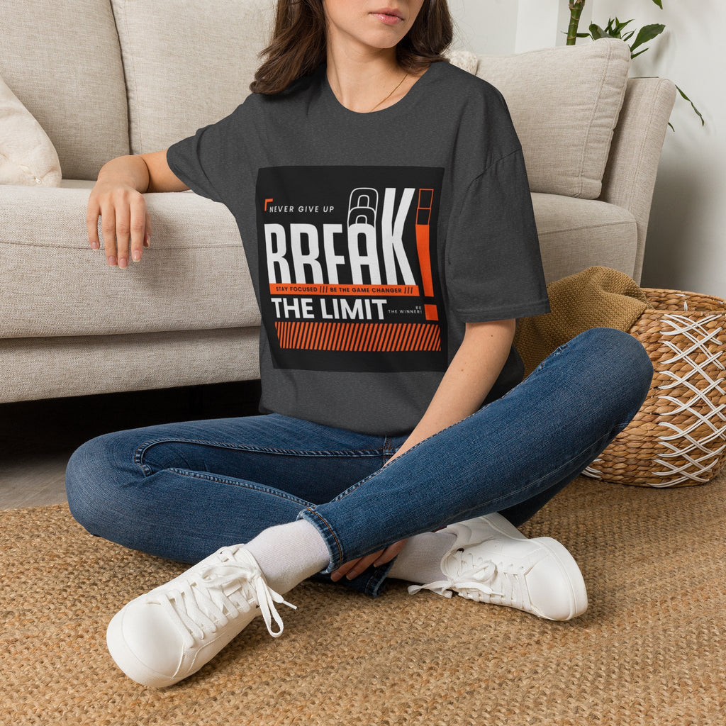 Break the Limit T-Shirt — “Never Give Up, Break” Motivational Graphic Tee
