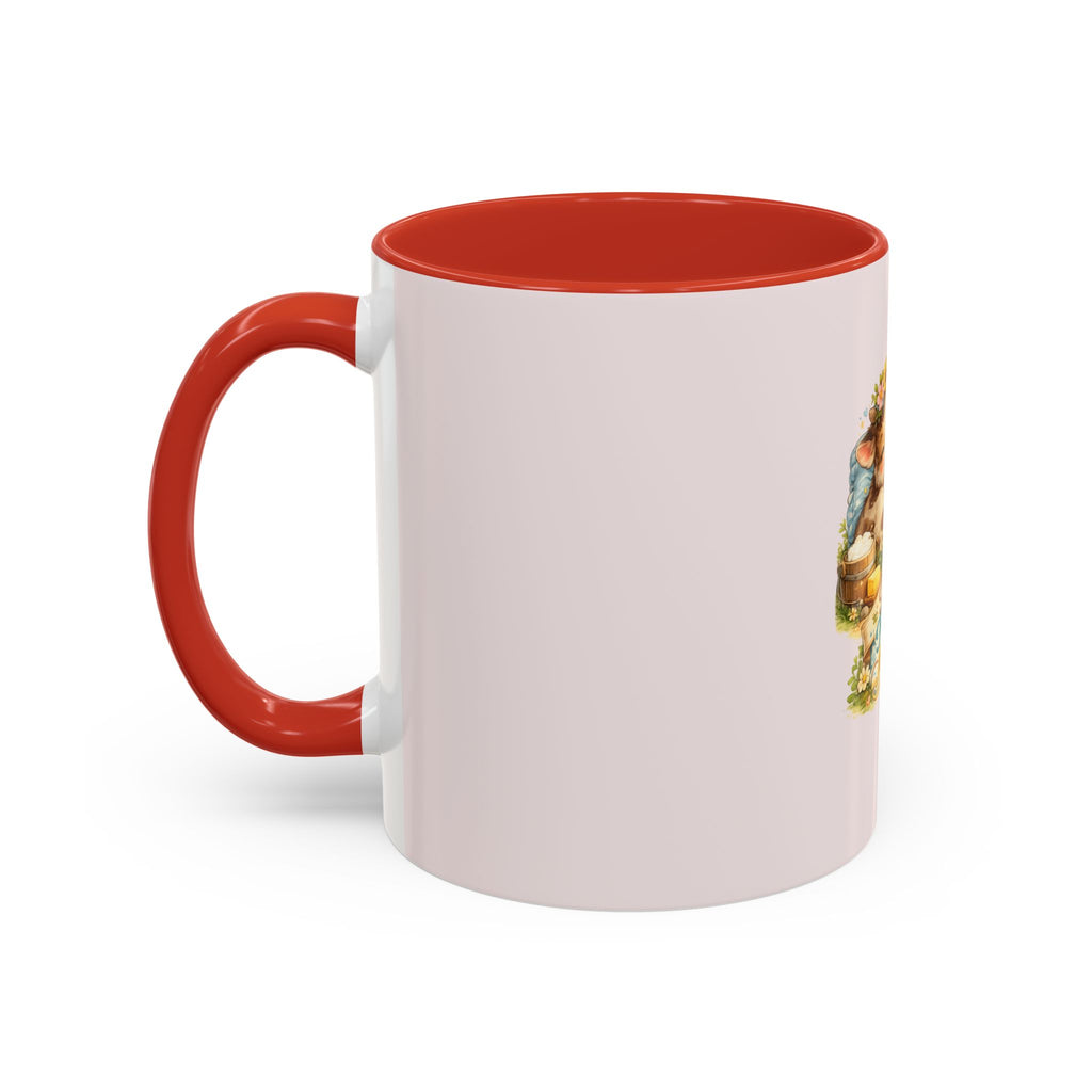 Farm Fresh Milk Coffee Mug — Cute Vintage Kittens Illustration (Accent 11/15oz)
