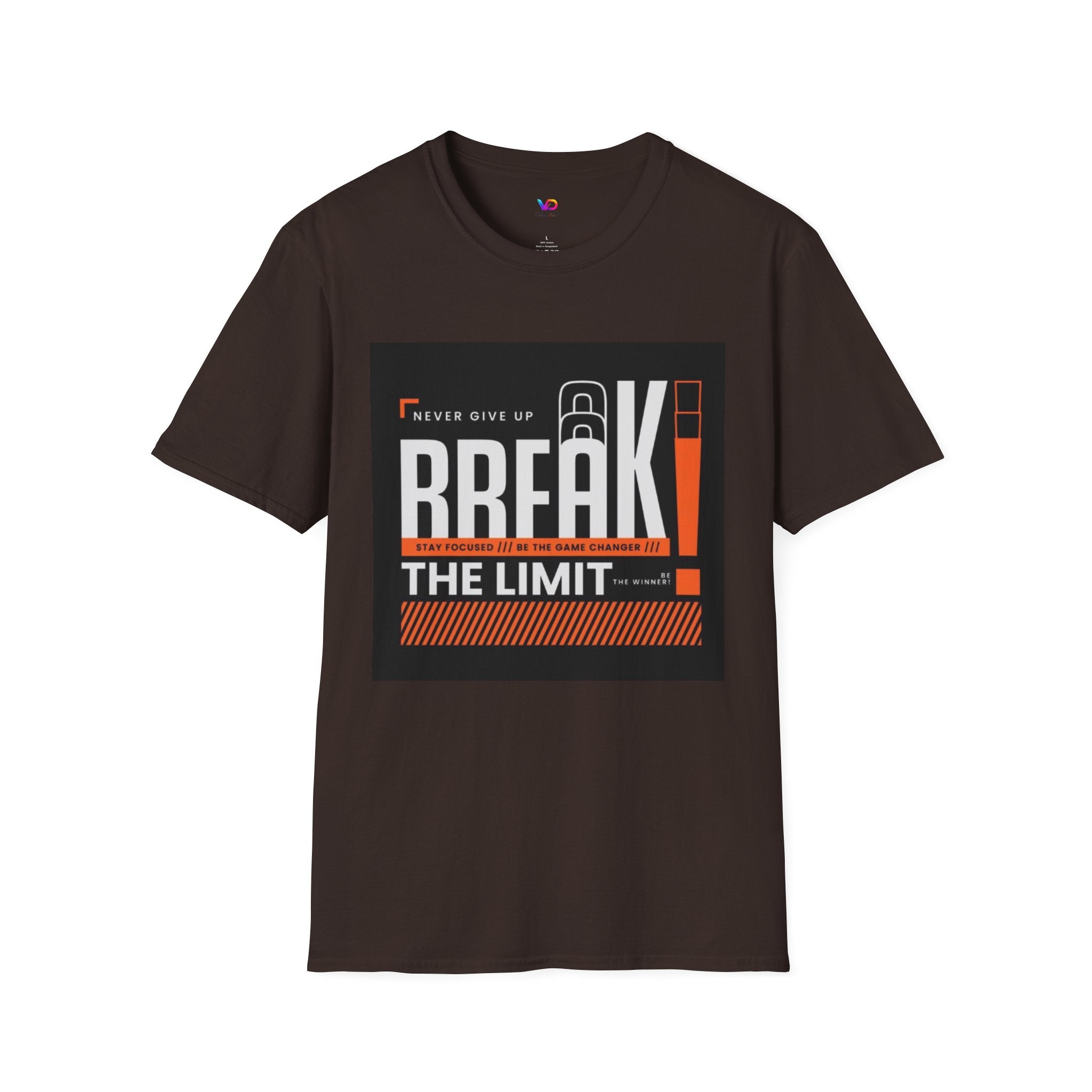 Break the Limit T-Shirt — “Never Give Up, Break” Motivational Graphic Tee