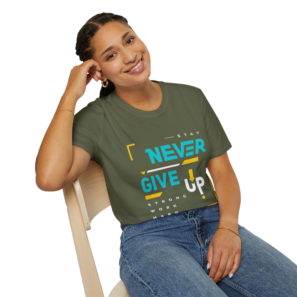 T-Shirt — Stay Never Give Up Motivational Graphic Tee