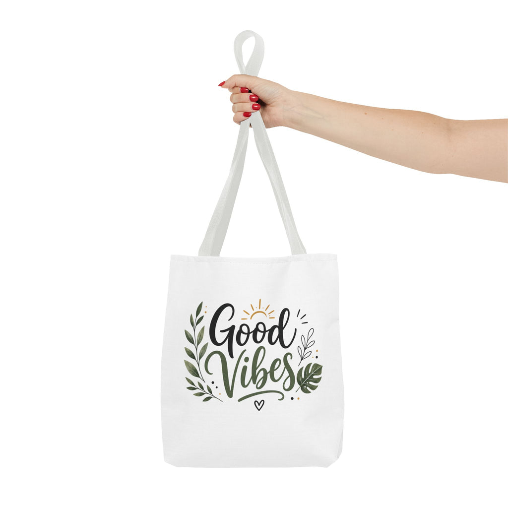 Good Vibes Tote Bag — Floral Eco-Friendly Canvas Shopper