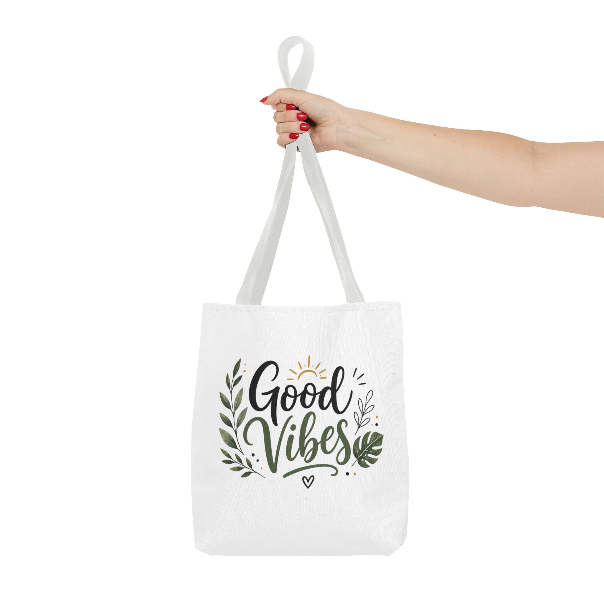 Good Vibes Tote Bag — Floral Eco-Friendly Canvas Shopper