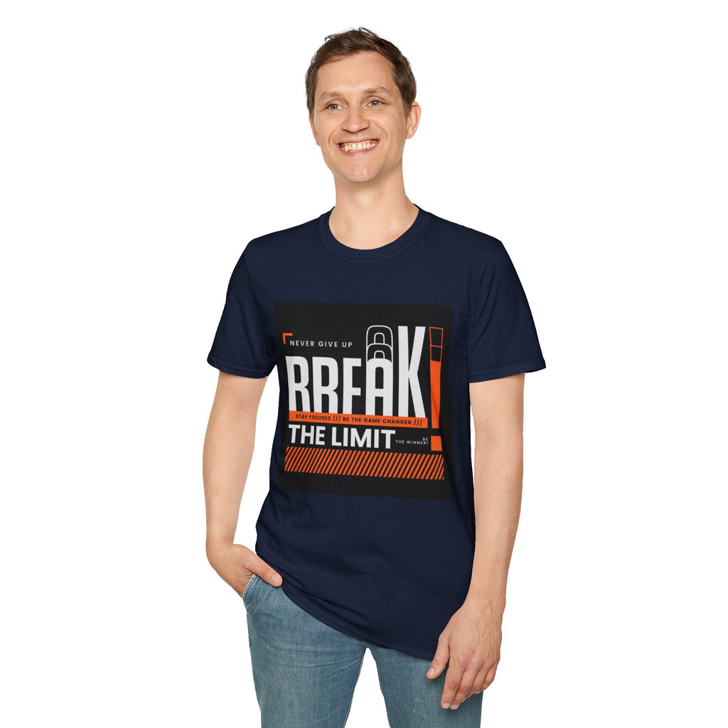 Break the Limit T-Shirt — “Never Give Up, Break” Motivational Graphic Tee