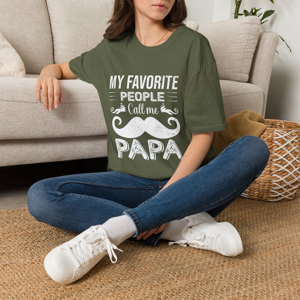 Papa T-Shirt — “My Favorite People Call Me Papa” Vintage Family Gift