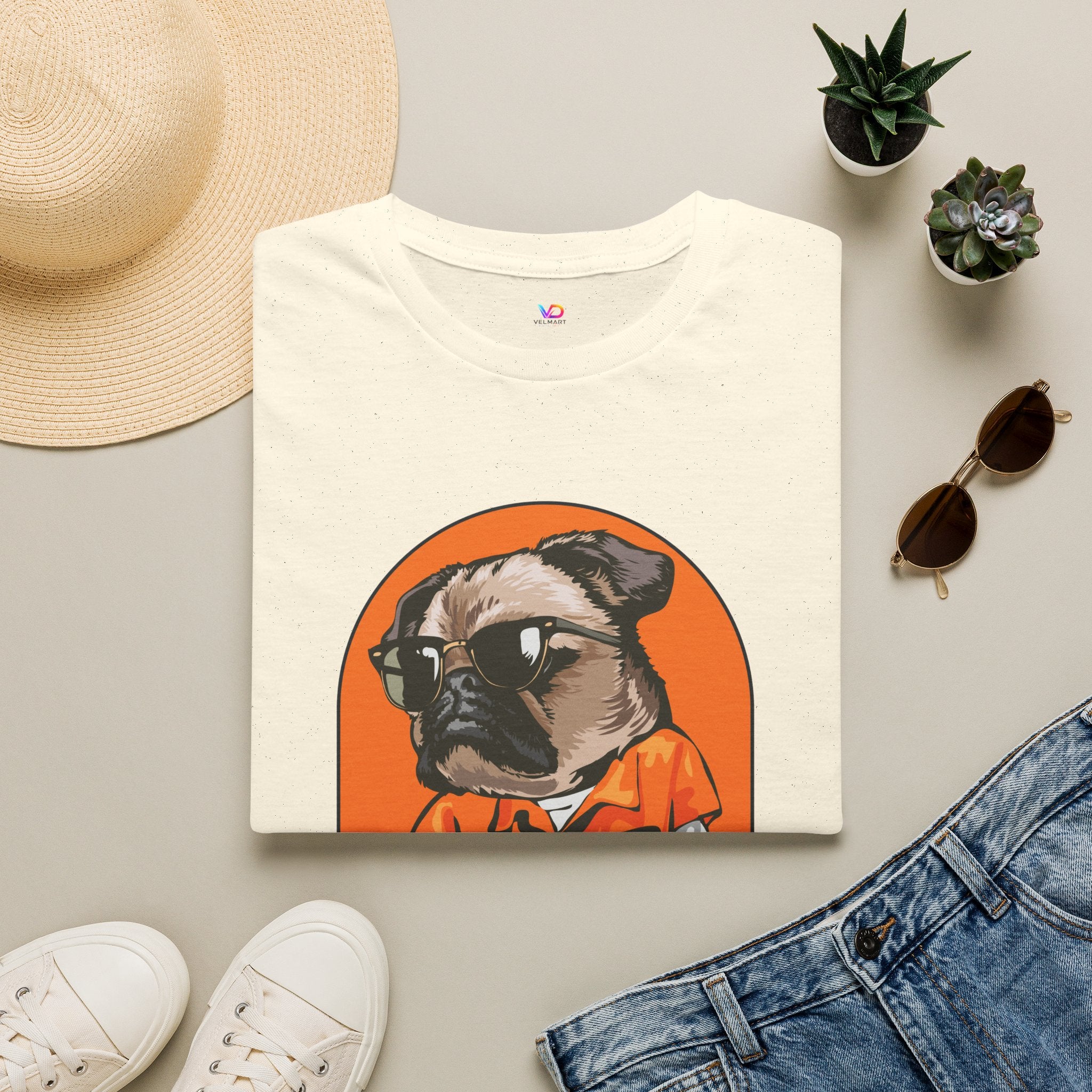 Cool Dog Tee — Retro Pug Graphic T‑Shirt