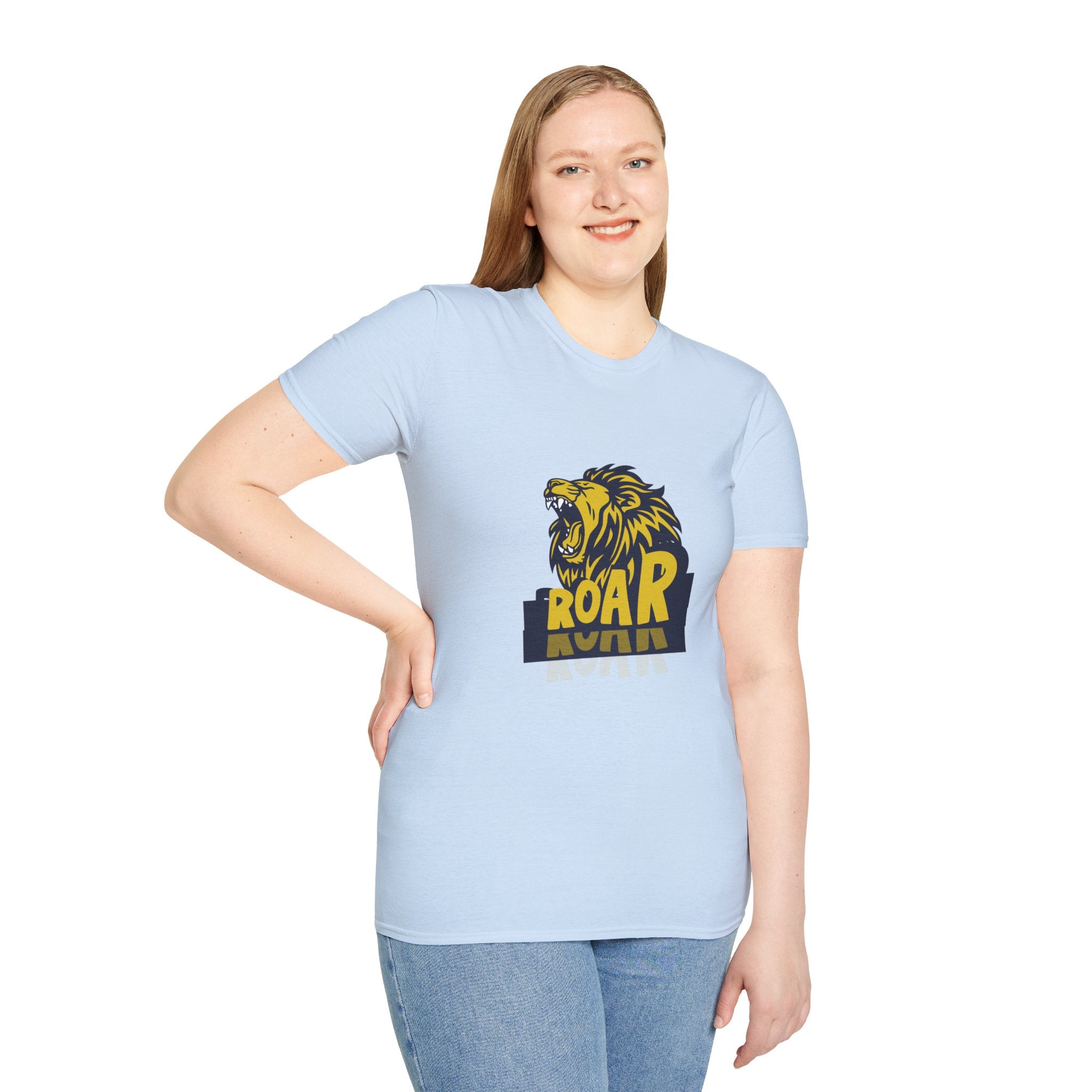 Roaring Lion T-Shirt — Bold Yellow & Navy Graphic Tee