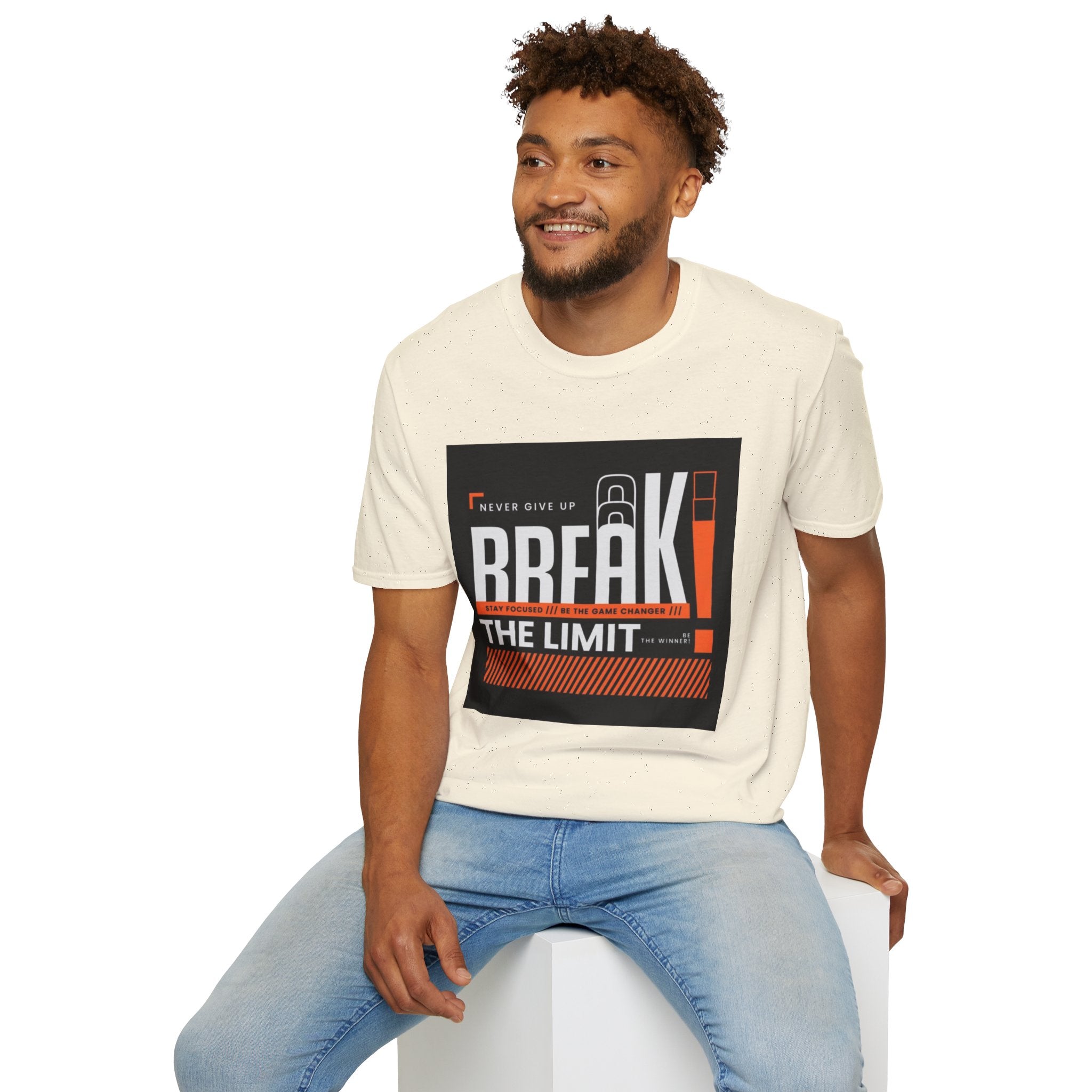 Break the Limit T-Shirt — “Never Give Up, Break” Motivational Graphic Tee