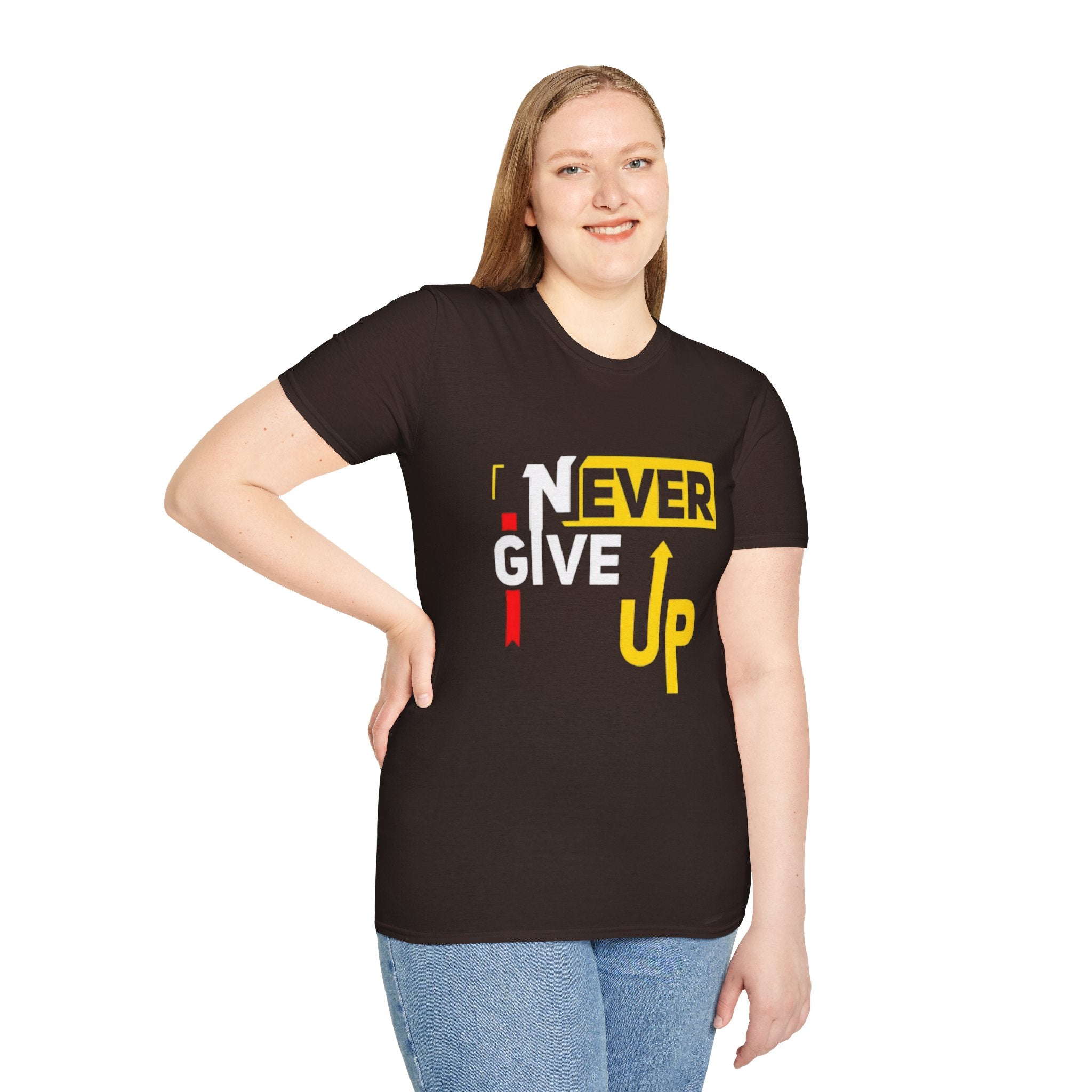 Never Give Up T-Shirt — Motivational Graphic Tee
