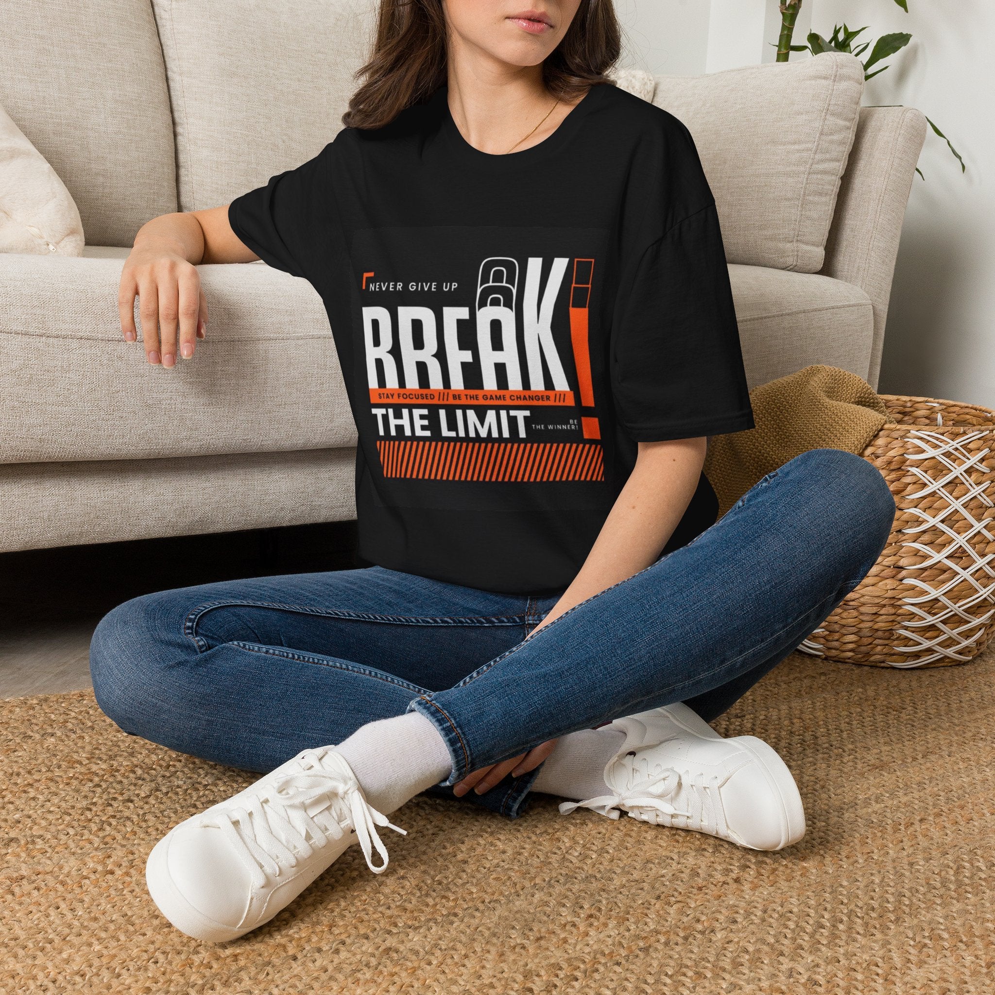 Break the Limit T-Shirt — “Never Give Up, Break” Motivational Graphic Tee