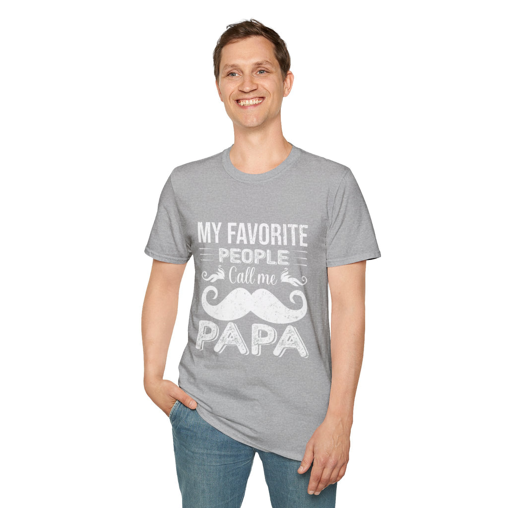 Papa T-Shirt — “My Favorite People Call Me Papa” Vintage Family Gift
