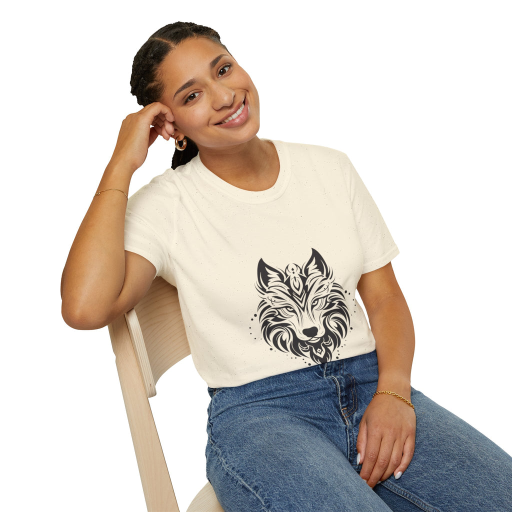 Wolf Mandala T-Shirt — Tribal Geometric Wolf Art Tee