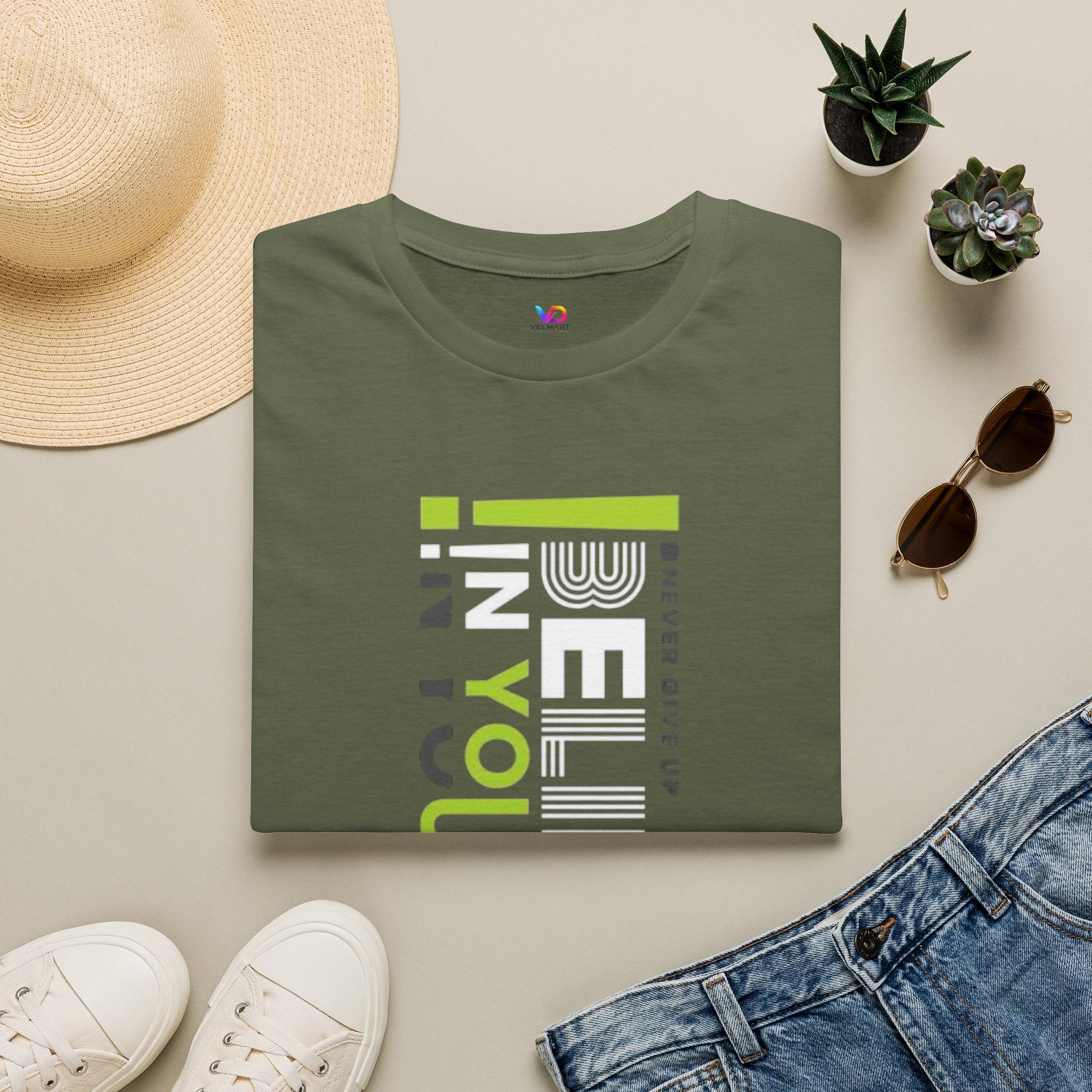 T-Shirt — "Be Yourself" Vertical Motivational Graphic Tee