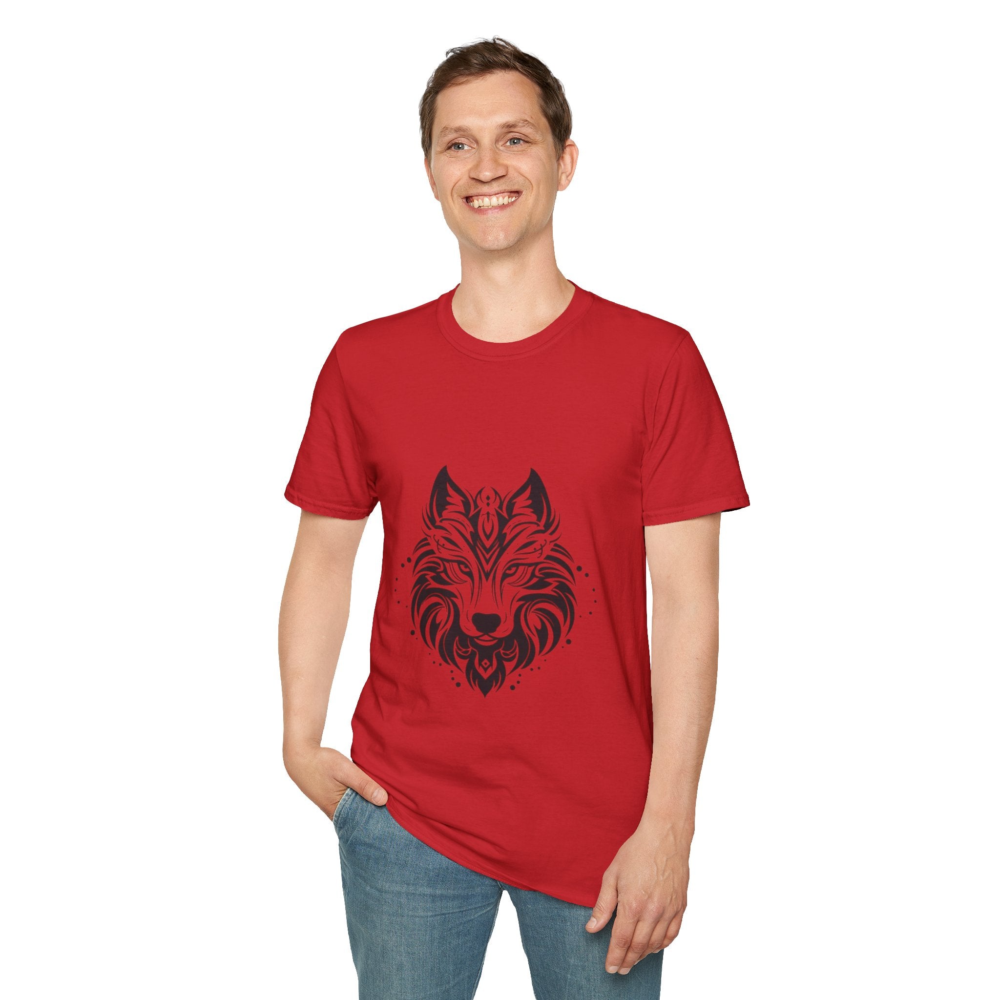 Wolf Mandala T-Shirt — Tribal Geometric Wolf Art Tee