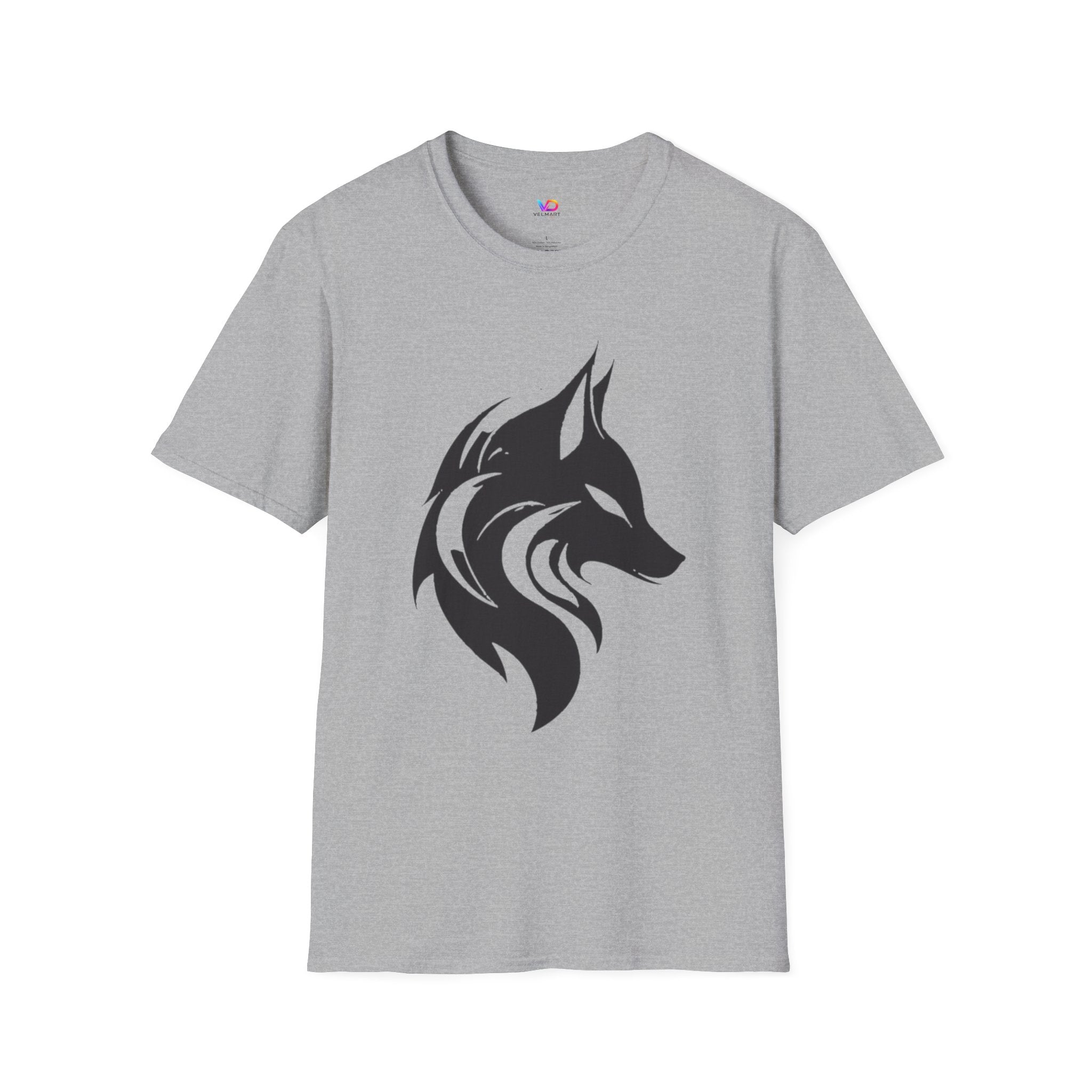 Wolf Silhouette T-Shirt — Tribal Black Wolf Graphic Tee