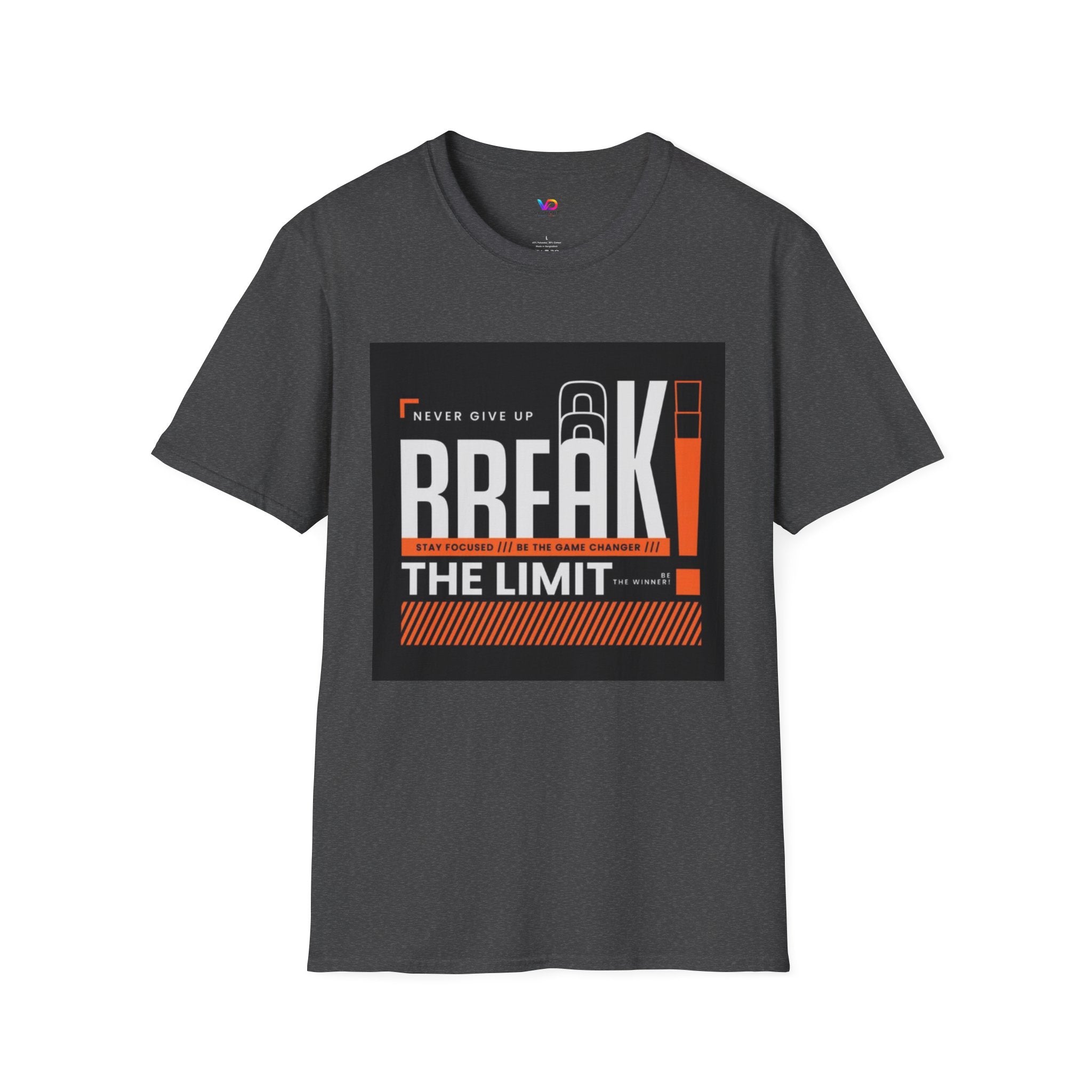 Break the Limit T-Shirt — “Never Give Up, Break” Motivational Graphic Tee