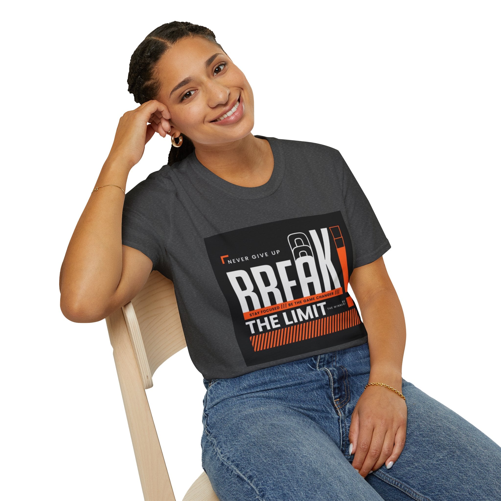 Break the Limit T-Shirt — “Never Give Up, Break” Motivational Graphic Tee