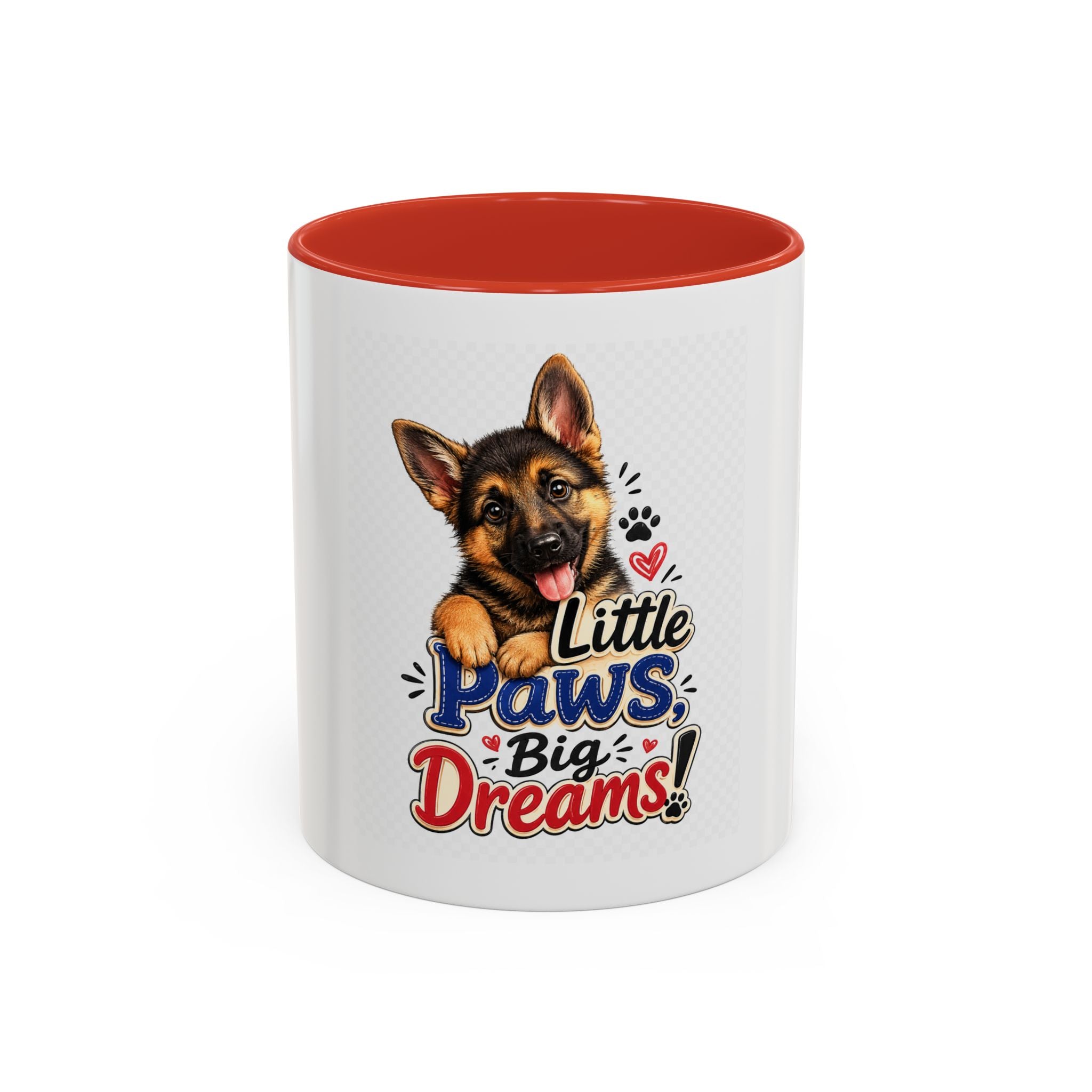 Coffee Mug - "Little Paws, Big Dreams" German Shepherd Puppy Accent Mug (11/15 oz)