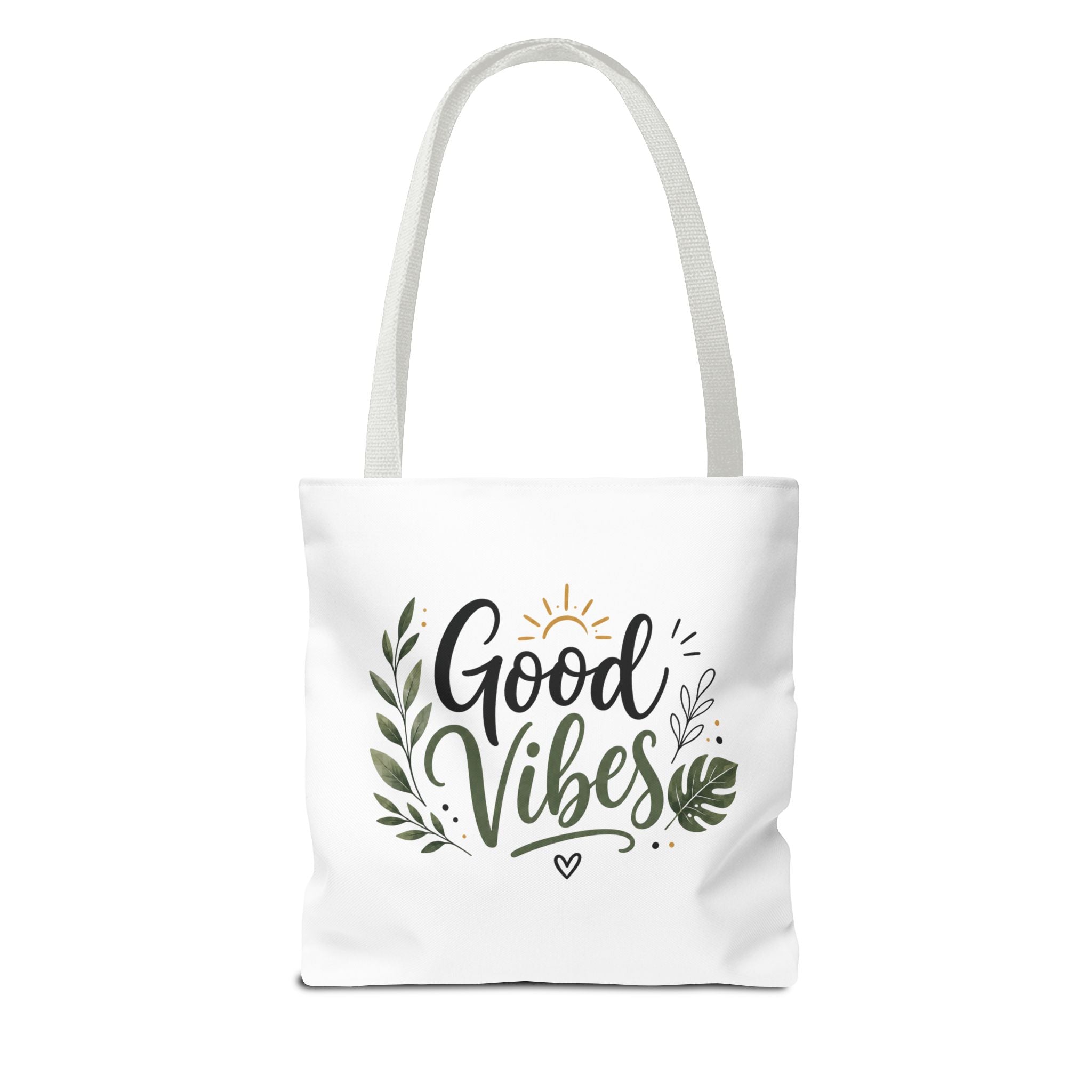 Good Vibes Tote Bag — Floral Eco-Friendly Canvas Shopper
