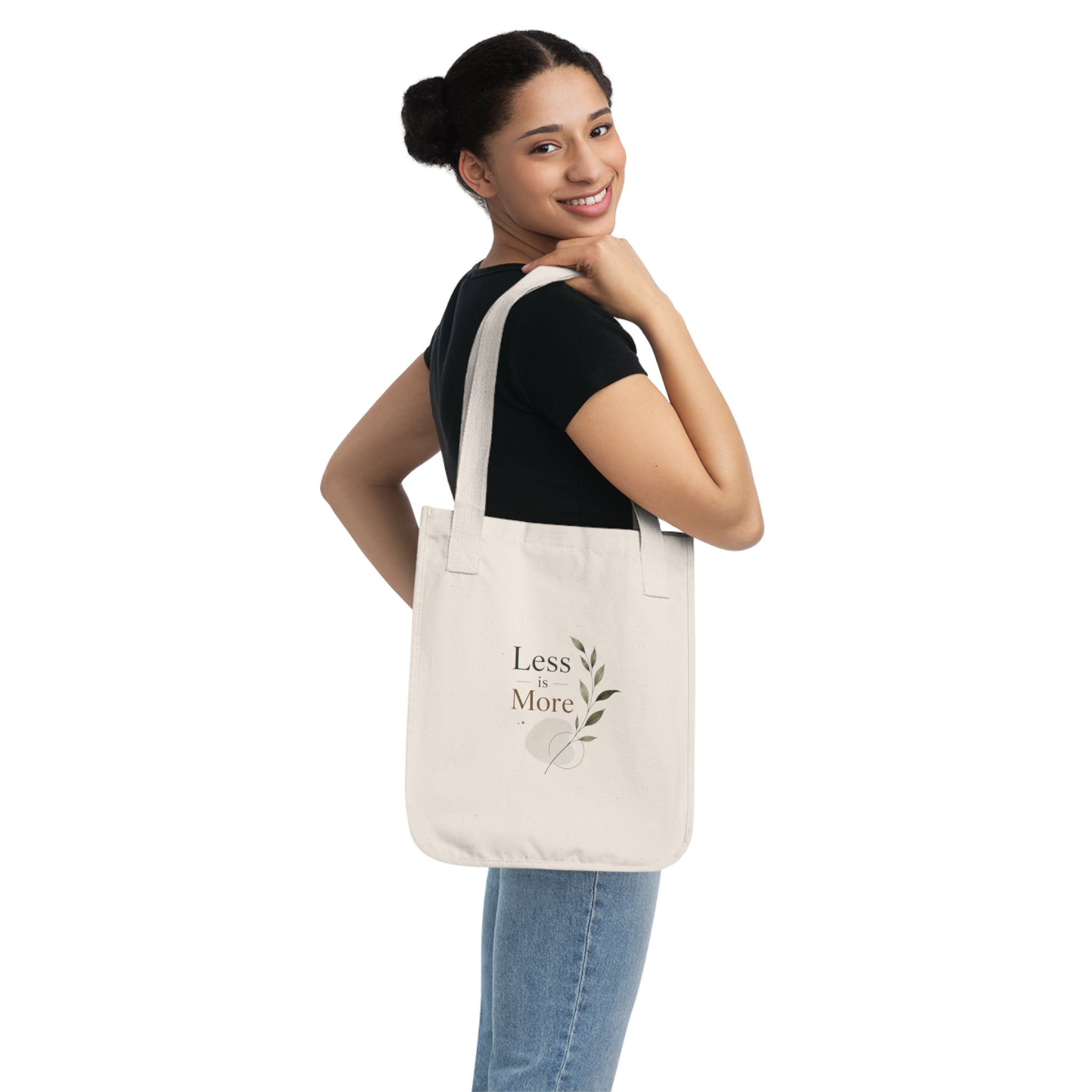 Canvas Tote — "Less Is More" Minimalist Organic Grocery & Everyday Bag