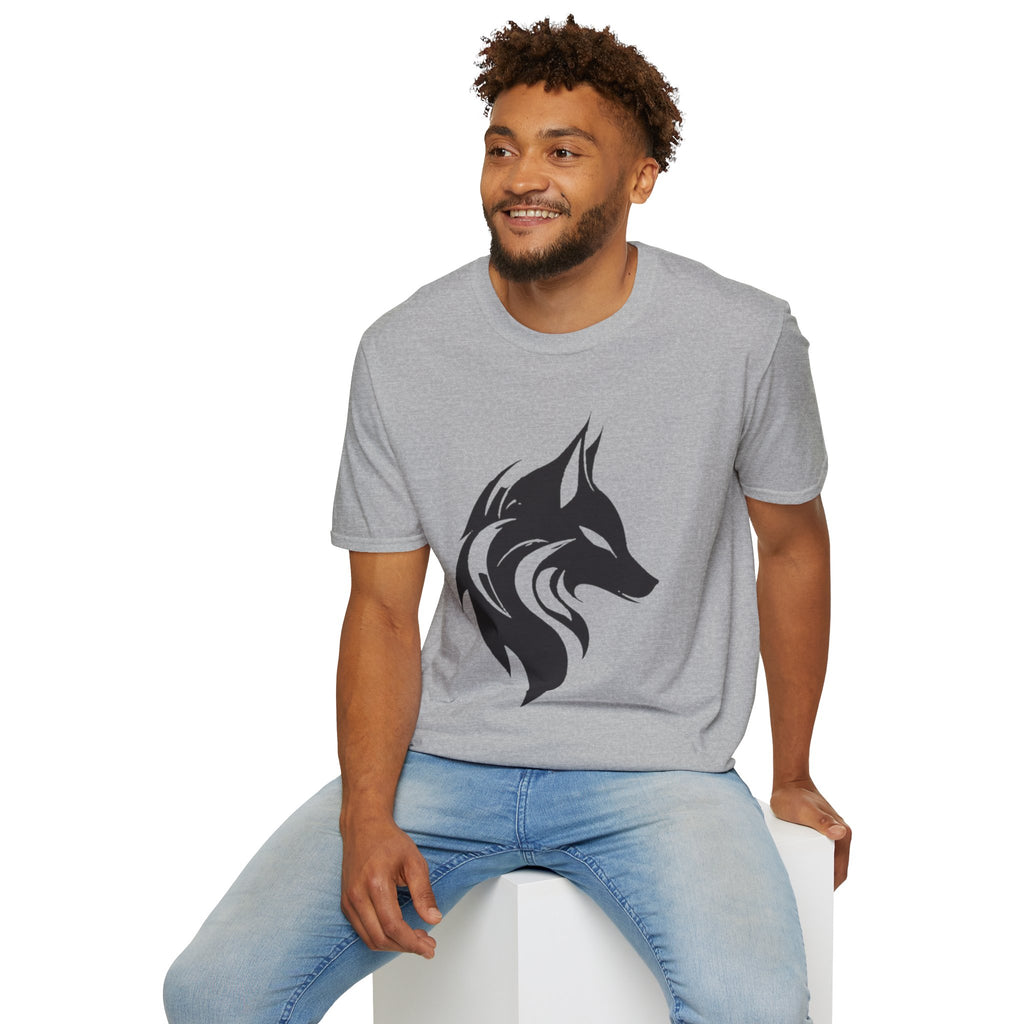 Wolf Silhouette T-Shirt — Tribal Black Wolf Graphic Tee