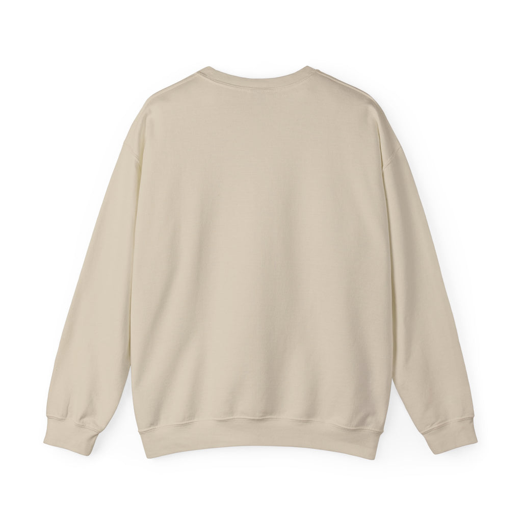Crewneck Sweatshirt — “Challenges Build Inner Strength” Flame Smile Graphic