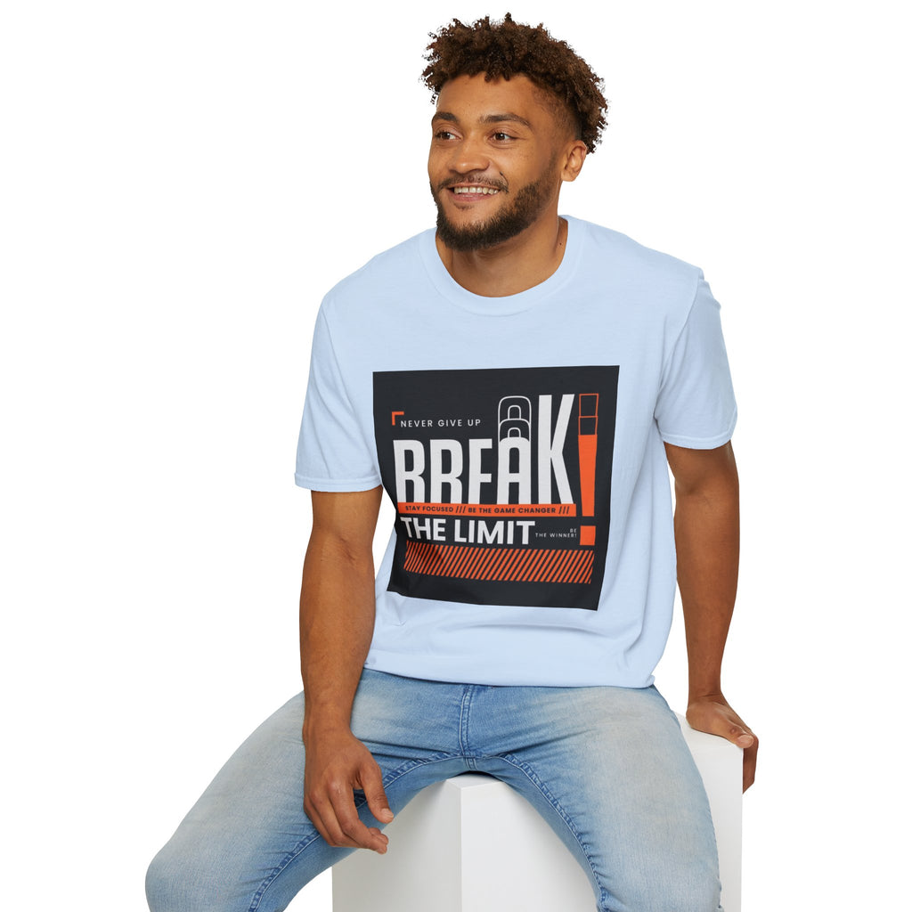 Break the Limit T-Shirt — “Never Give Up, Break” Motivational Graphic Tee