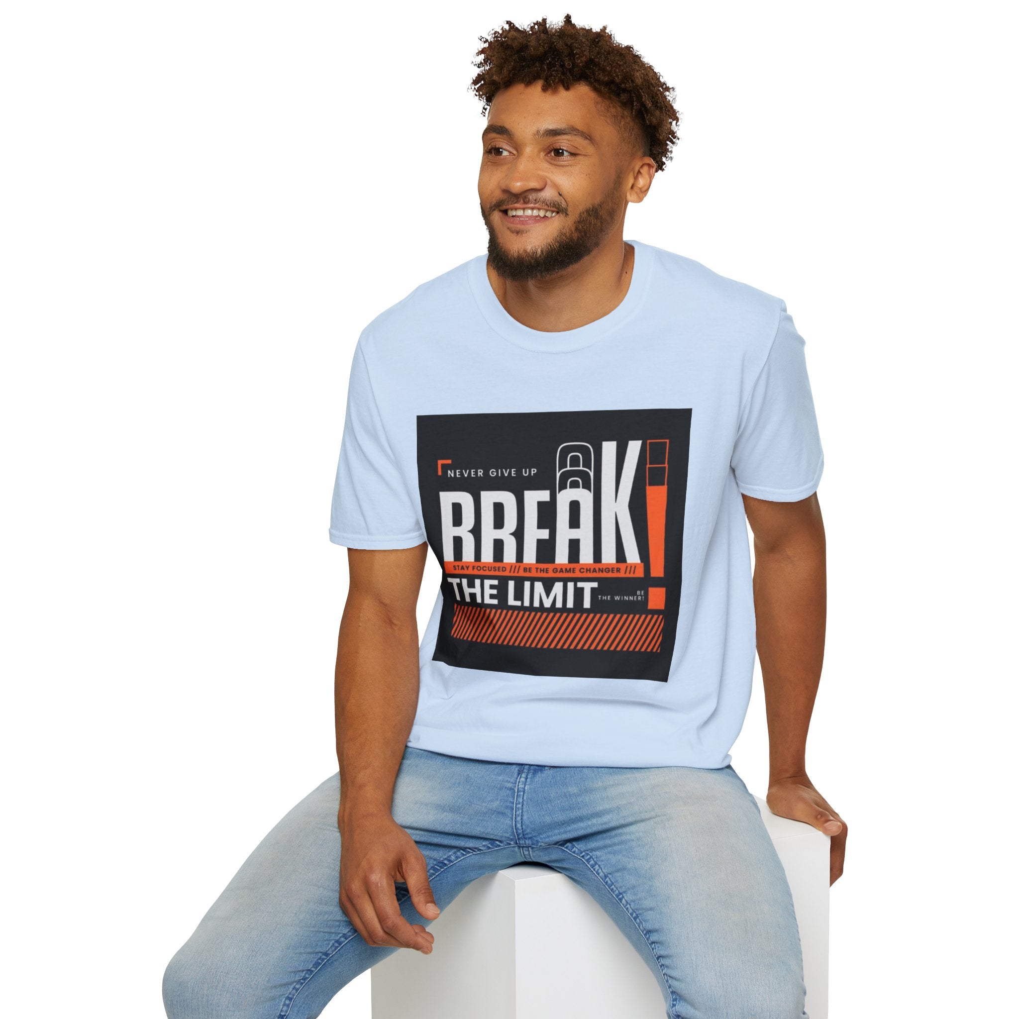 Break the Limit T-Shirt — “Never Give Up, Break” Motivational Graphic Tee