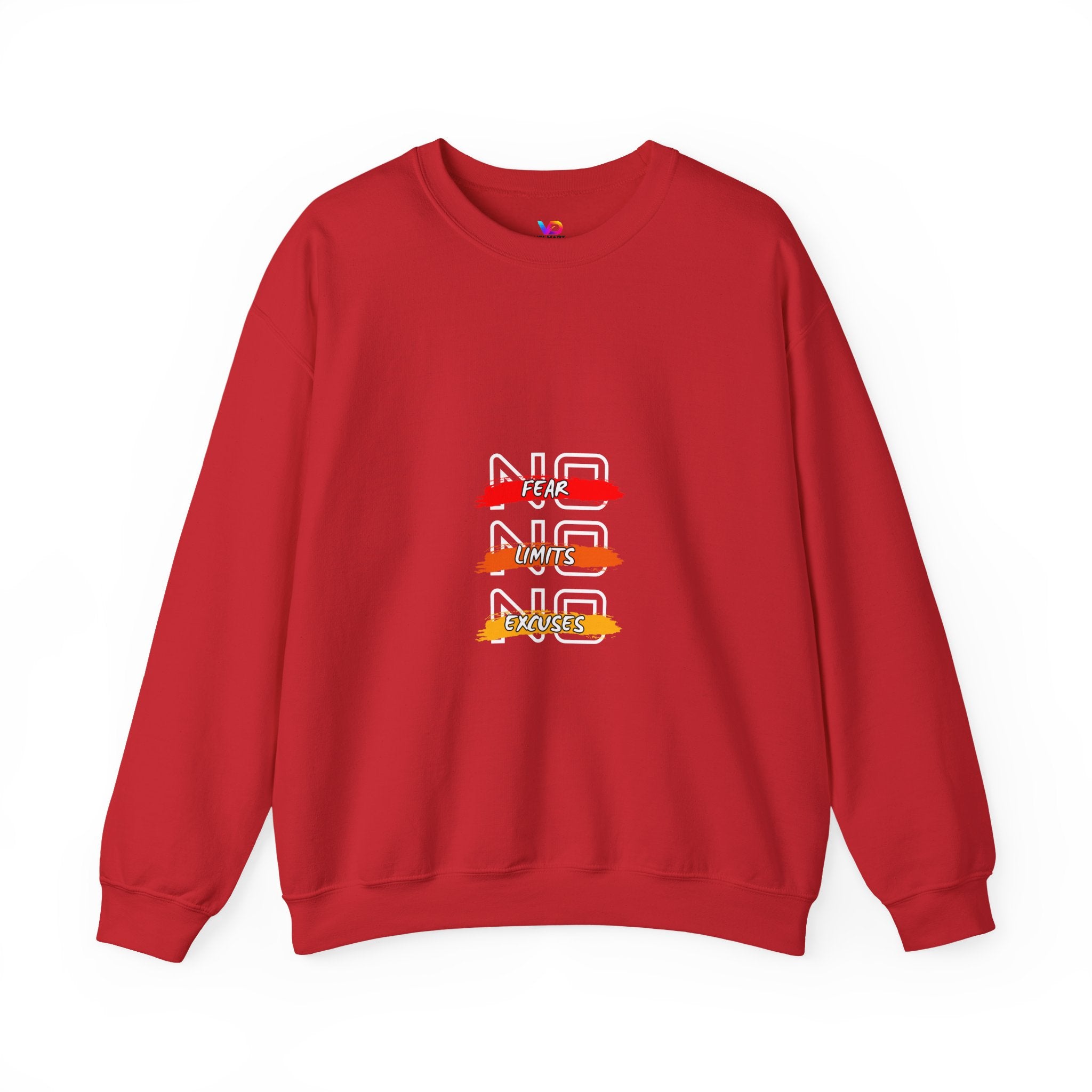 No Fear No Limits No Doubt Crewneck Sweatshirt — Motivational Graphic Pullover