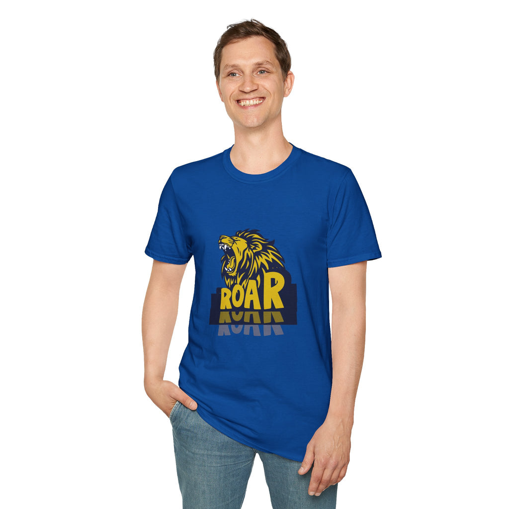 Roaring Lion T-Shirt — Bold Yellow & Navy Graphic Tee