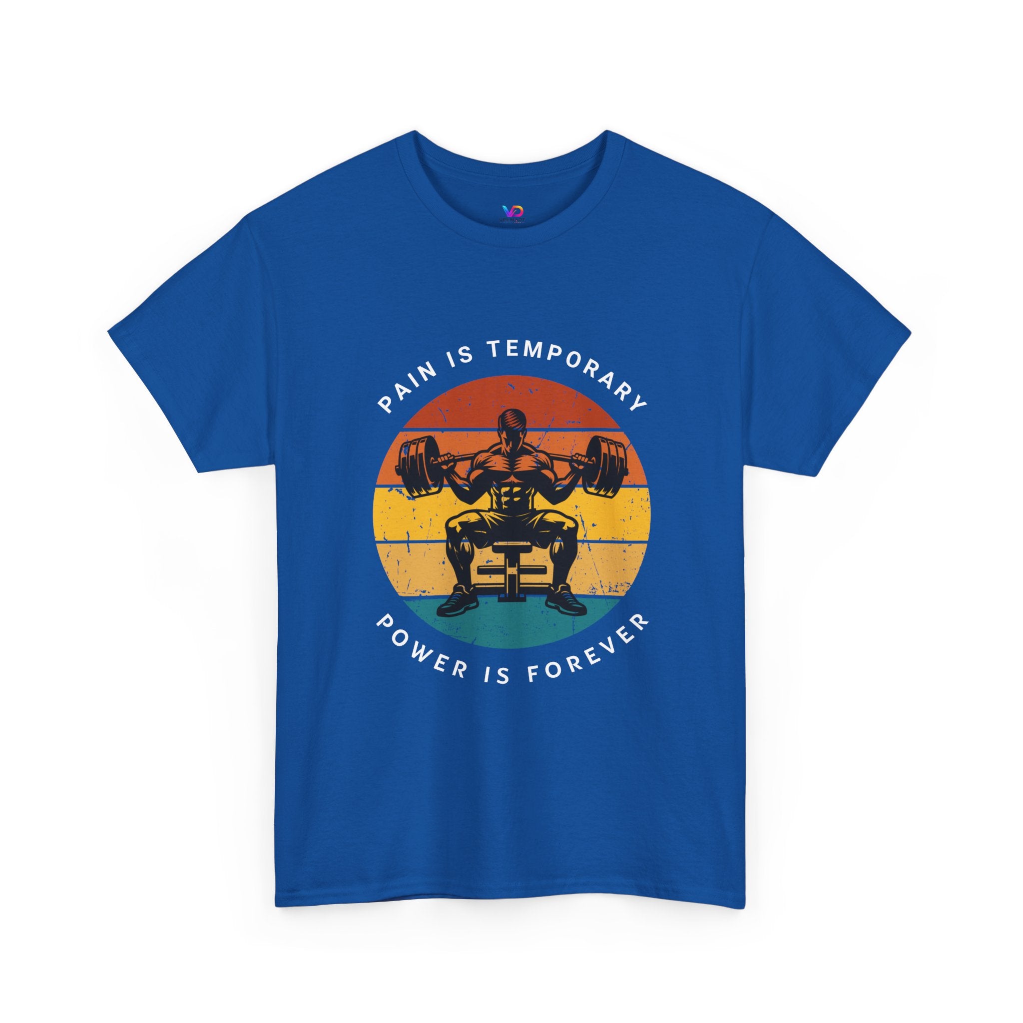 T-shirt d'entraînement – T-shirt de musculation rétro « La douleur est temporaire, la puissance est éternelle »