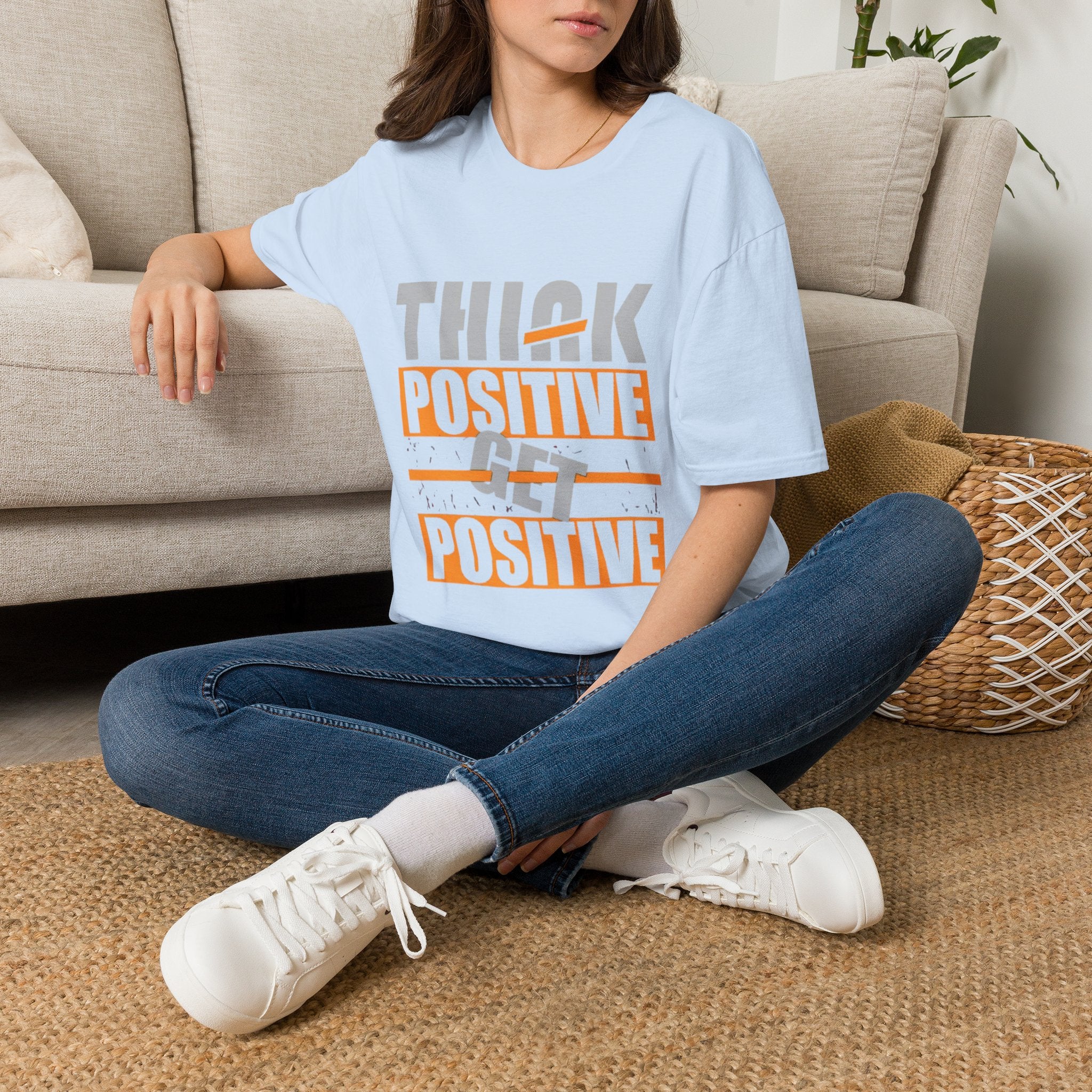 Think Positive T-Shirt — Motivational Graphic Tee