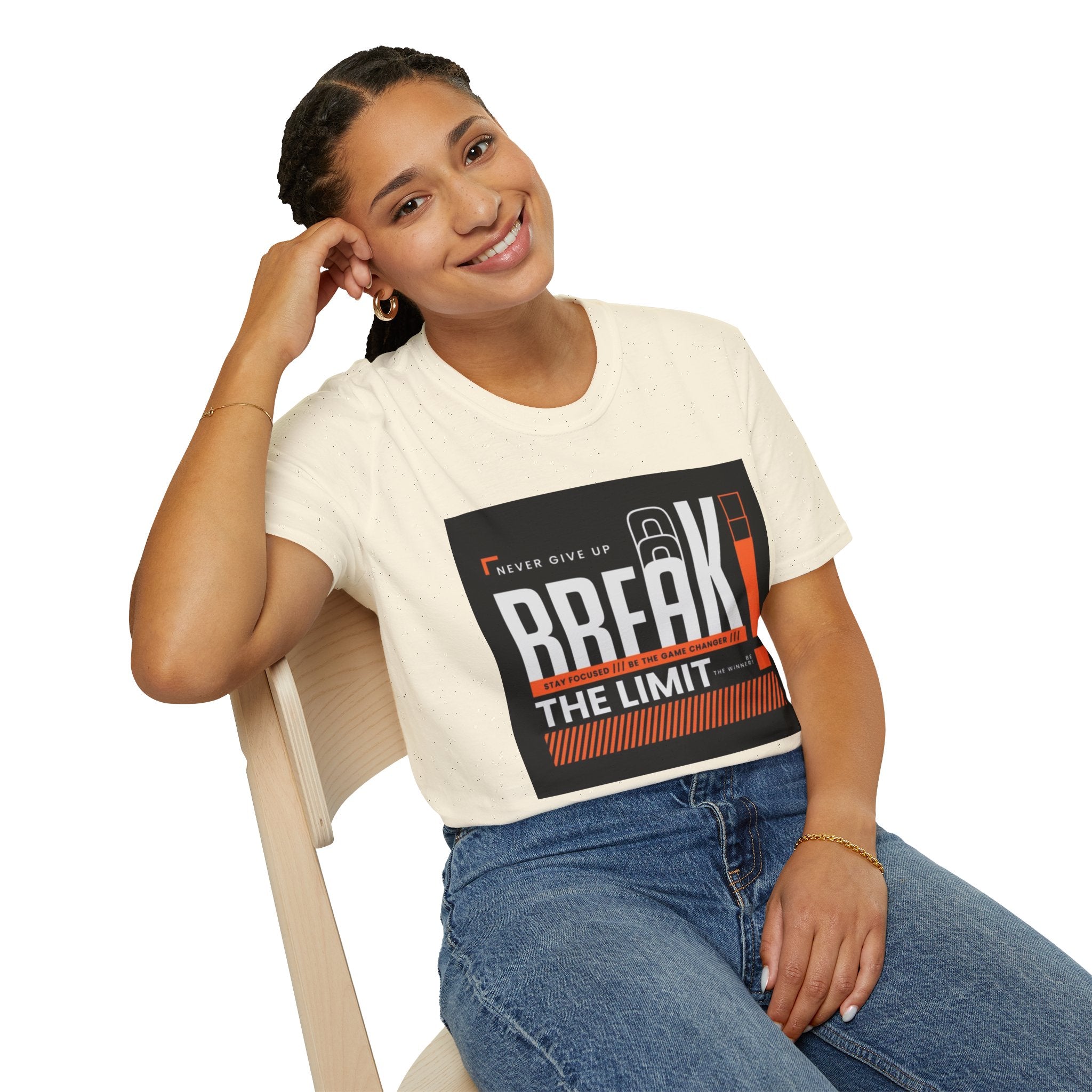 Break the Limit T-Shirt — “Never Give Up, Break” Motivational Graphic Tee