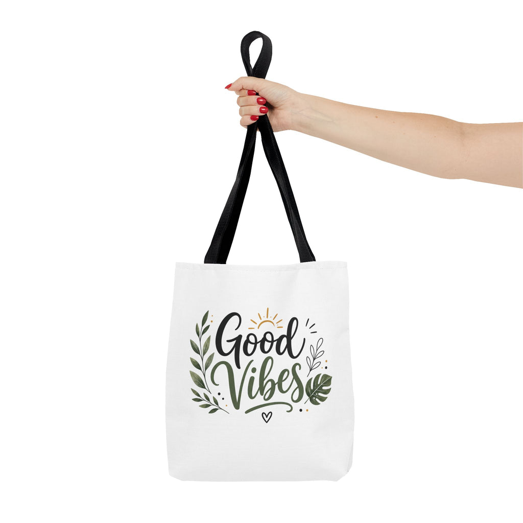 Good Vibes Tote Bag — Floral Eco-Friendly Canvas Shopper