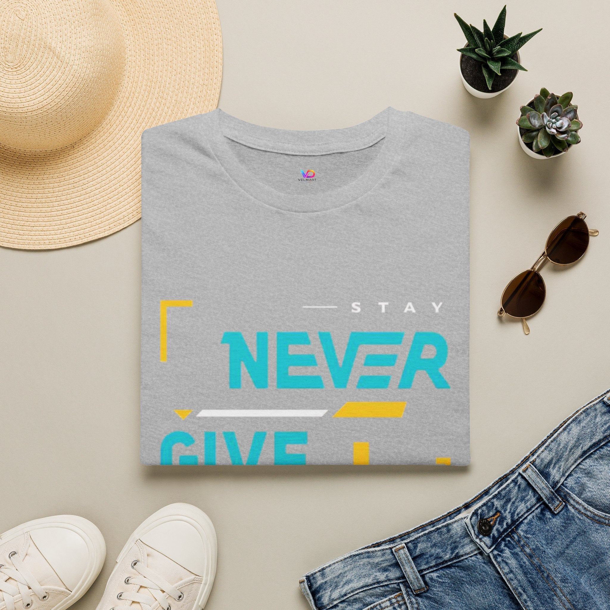 T-Shirt — Stay Never Give Up Motivational Graphic Tee