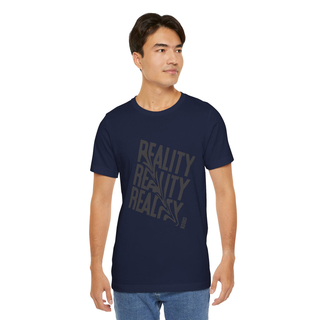 Reality Repeat Tee — Graphic Typography T-Shirt