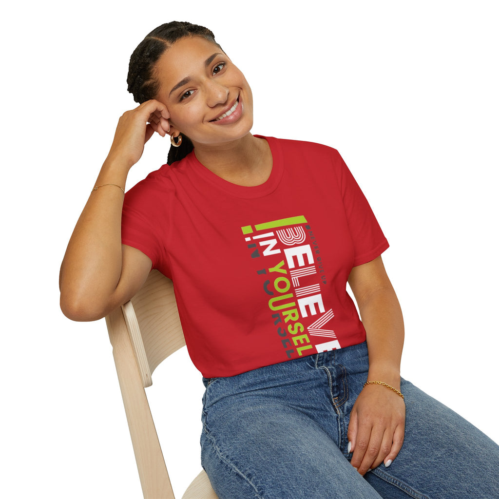 T-Shirt — "Be Yourself" Vertical Motivational Graphic Tee