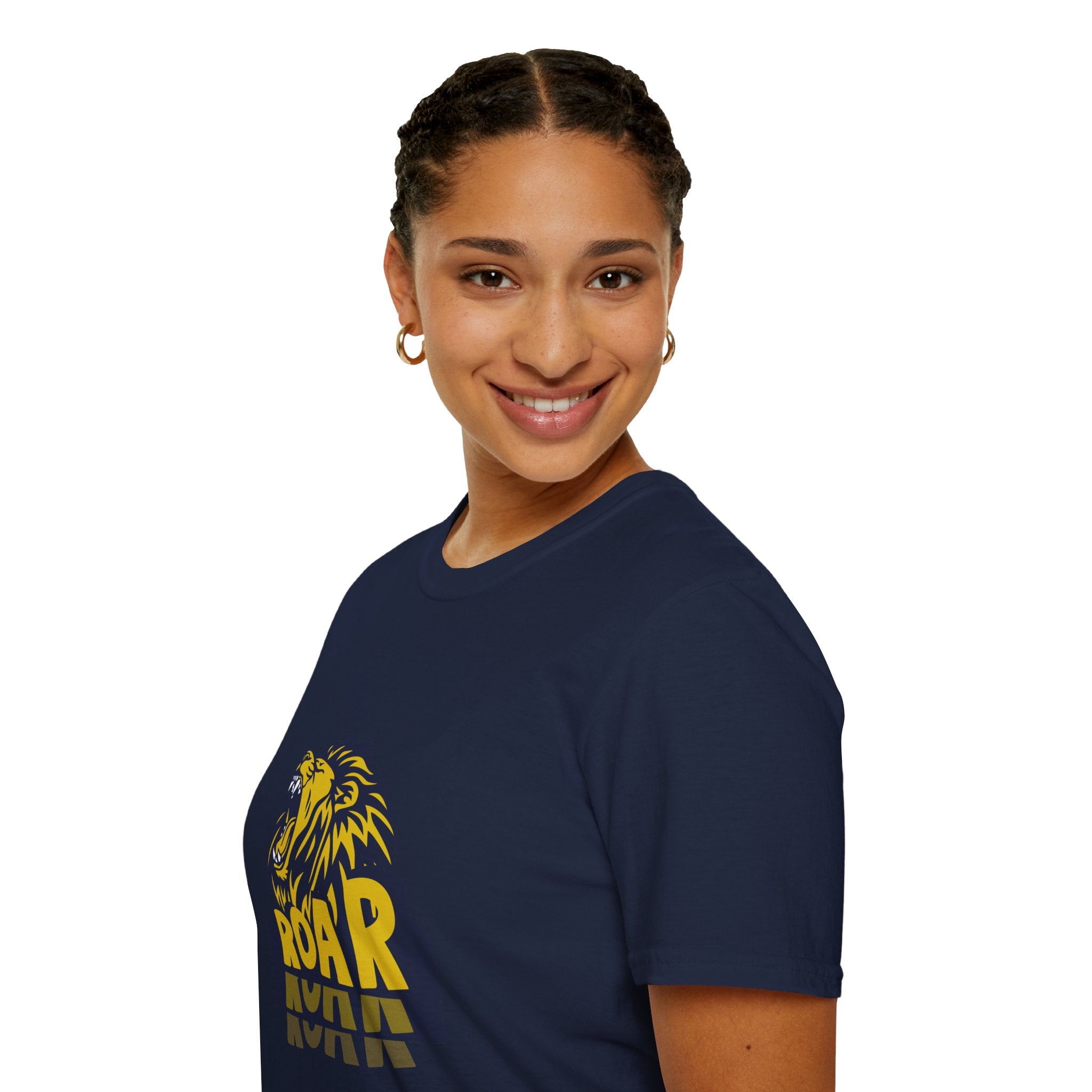 Roaring Lion T-Shirt — Bold Yellow & Navy Graphic Tee