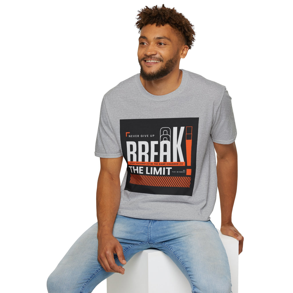 Break the Limit T-Shirt — “Never Give Up, Break” Motivational Graphic Tee