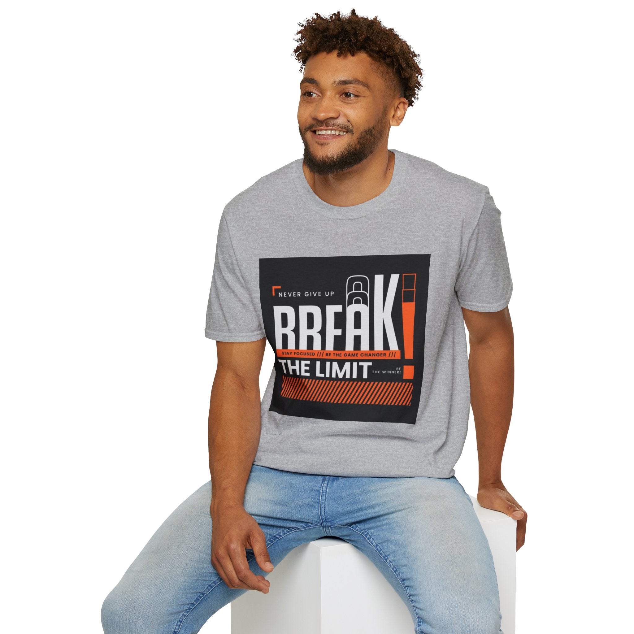 Break the Limit T-Shirt — “Never Give Up, Break” Motivational Graphic Tee