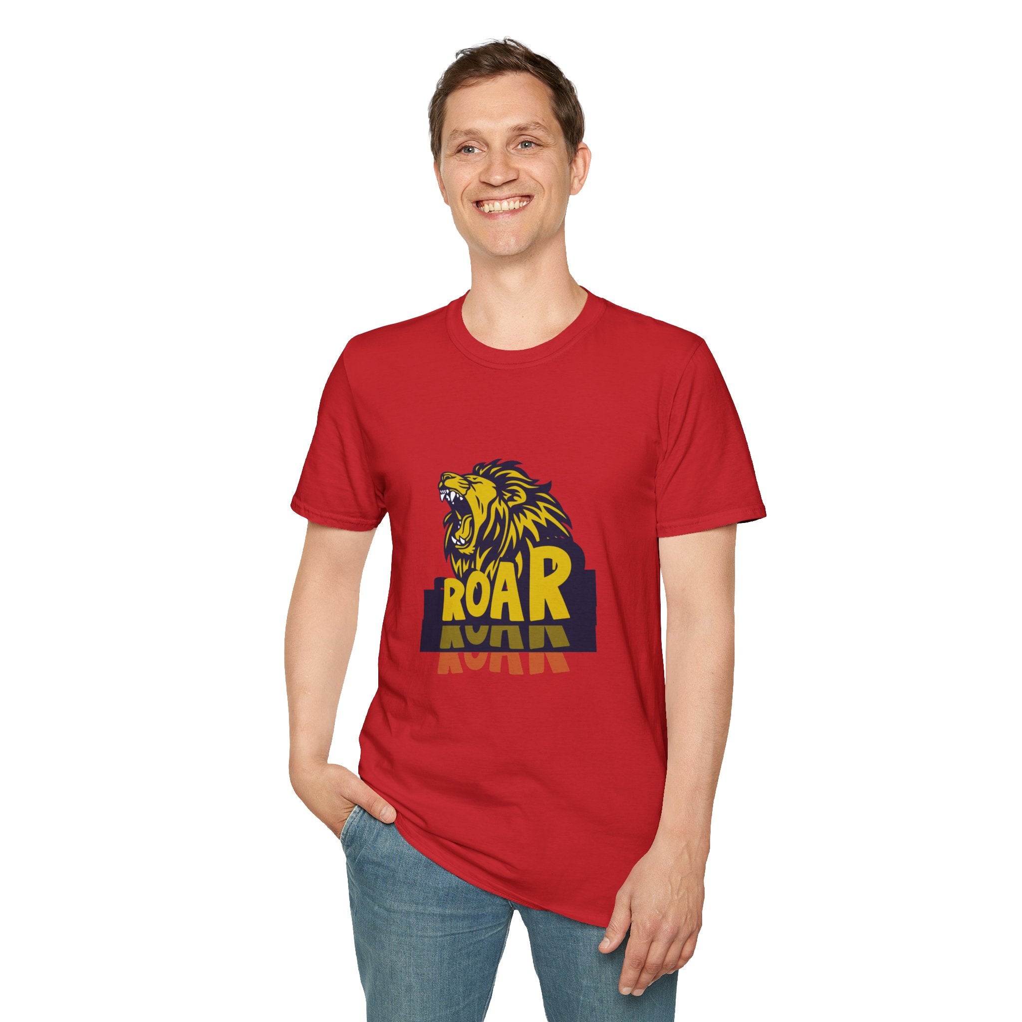 Roaring Lion T-Shirt — Bold Yellow & Navy Graphic Tee