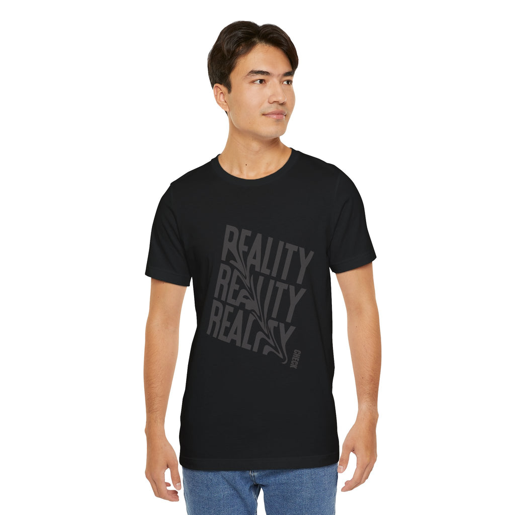 Reality Repeat Tee — Graphic Typography T-Shirt